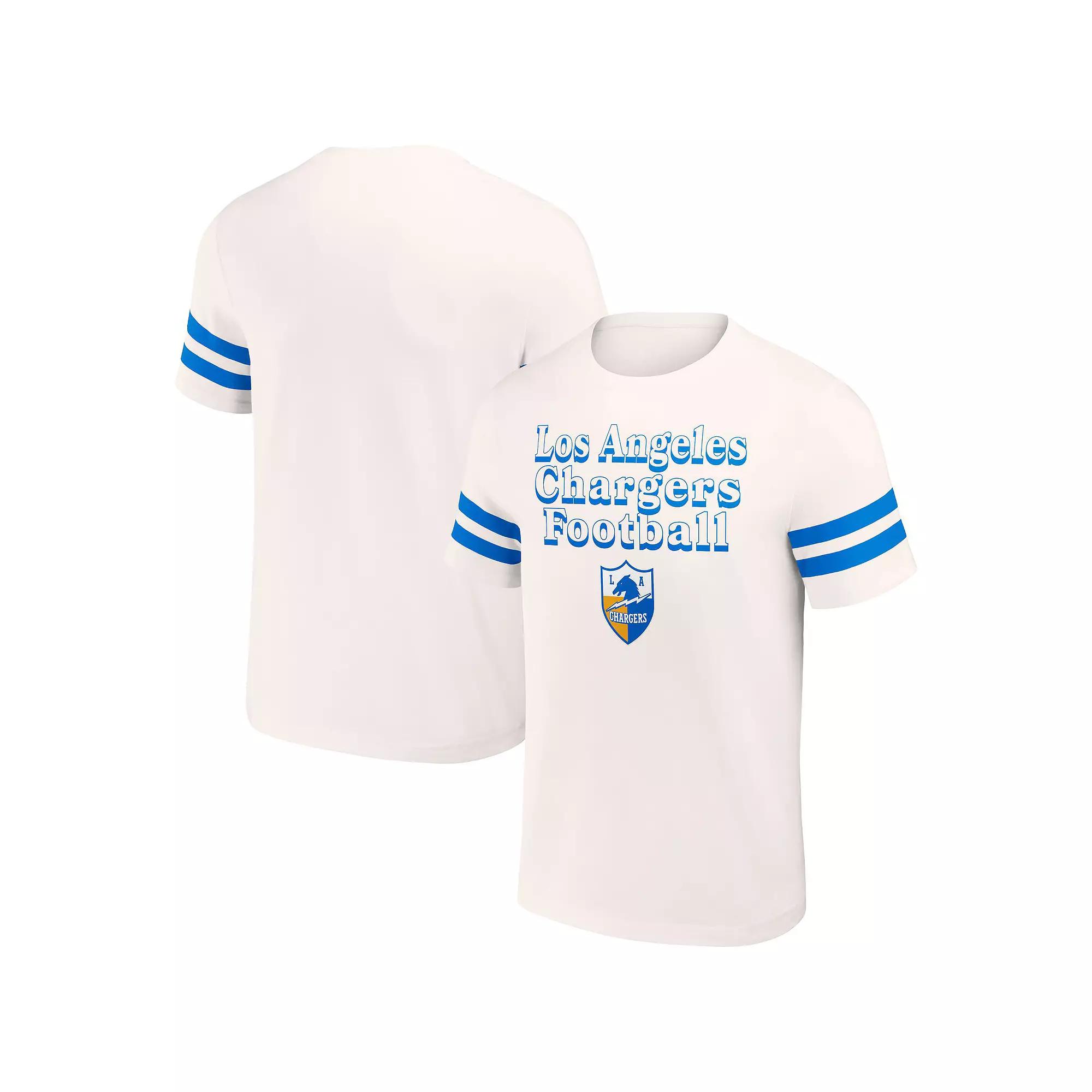 Men's NFL x Darius Rucker Collection by Fanatics Cream Los Angeles Chargers Vintage T-Shirt, Size: Medium, Beige Product Image