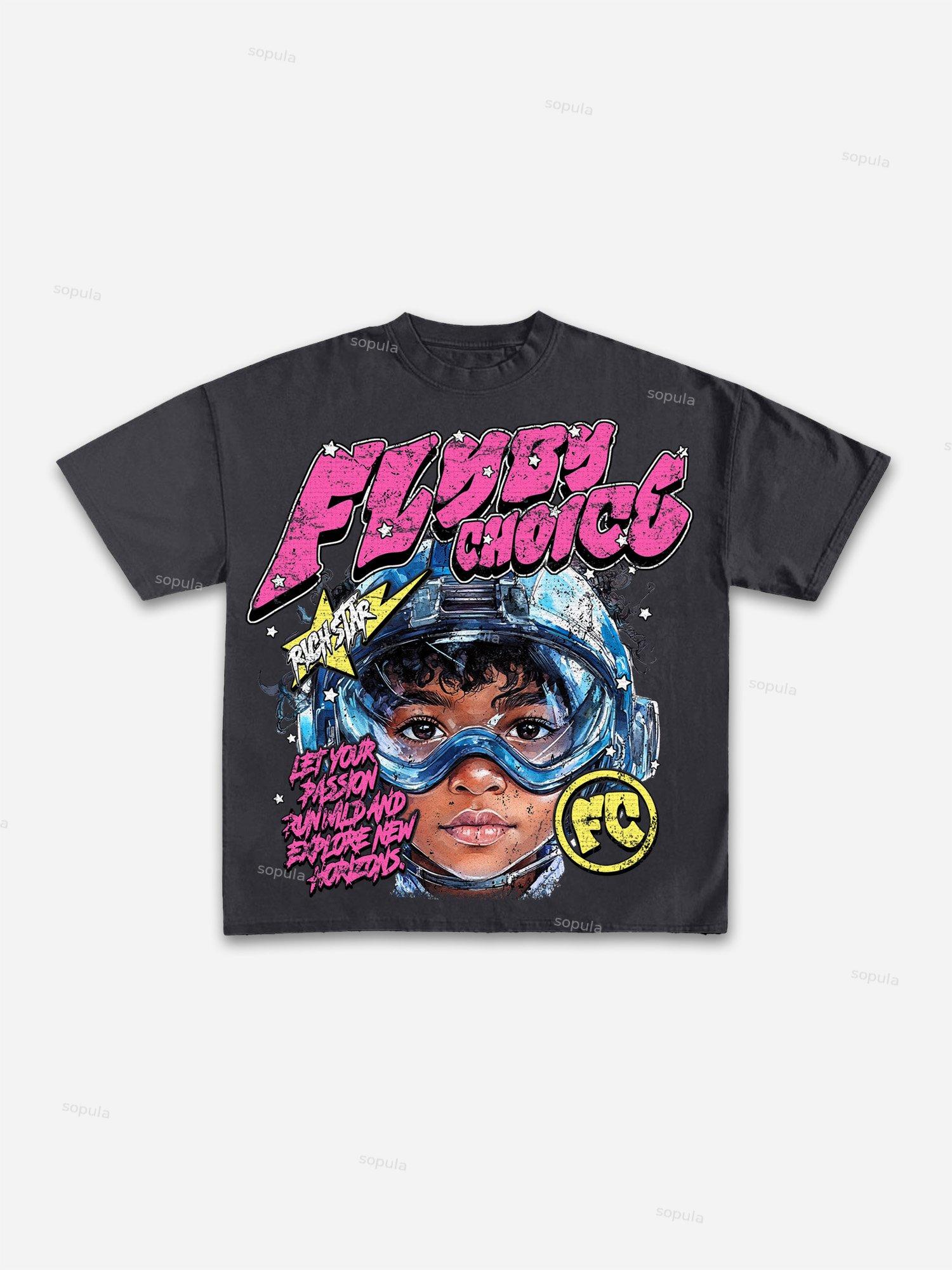 Fly By Choice Graphic Cotton T-shirt Product Image