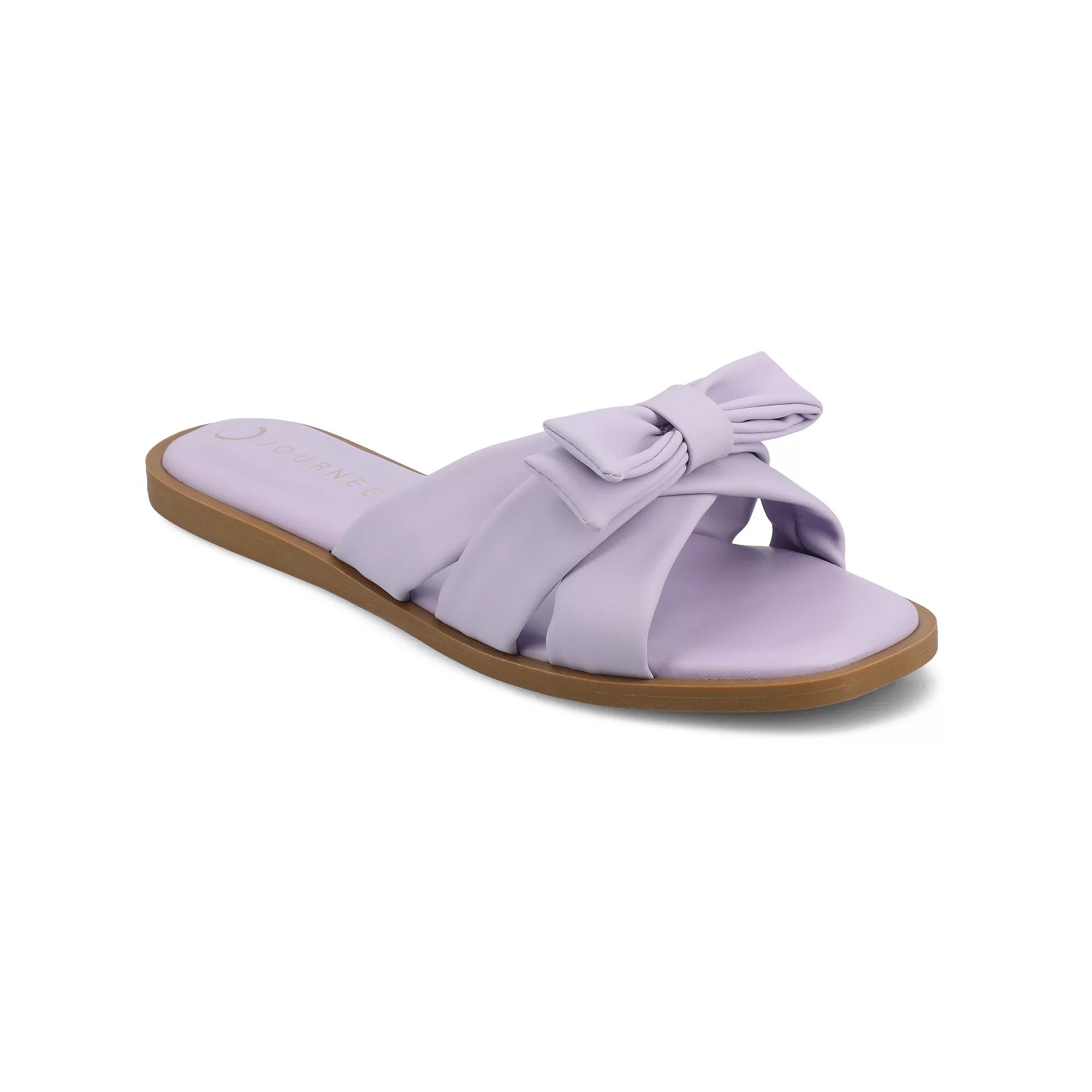 Journee Prylin Slip-On Bow Women's Flat Sandals,  Product Image