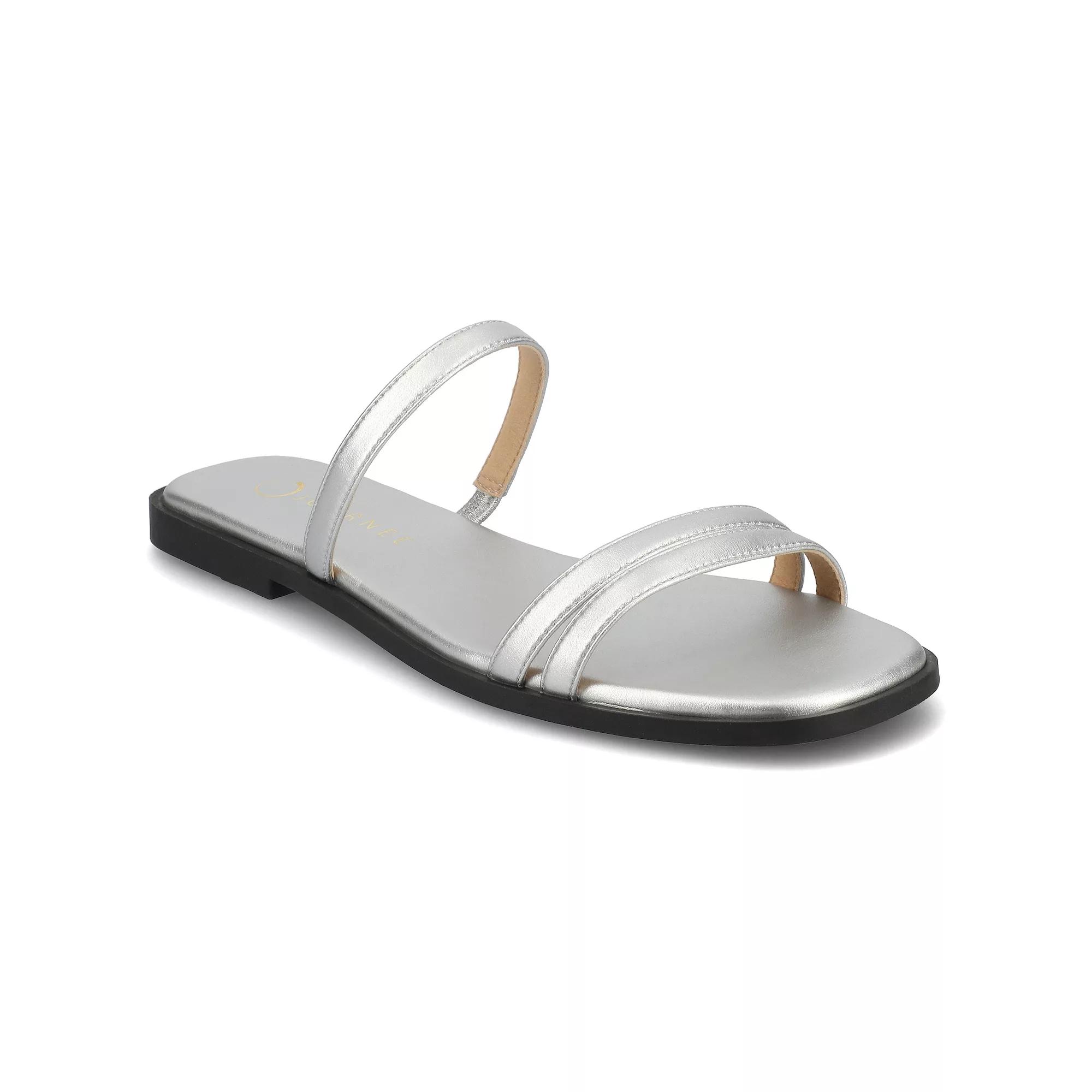 Journee Women's Multi Strap Slide On Flat Sandals,  Product Image