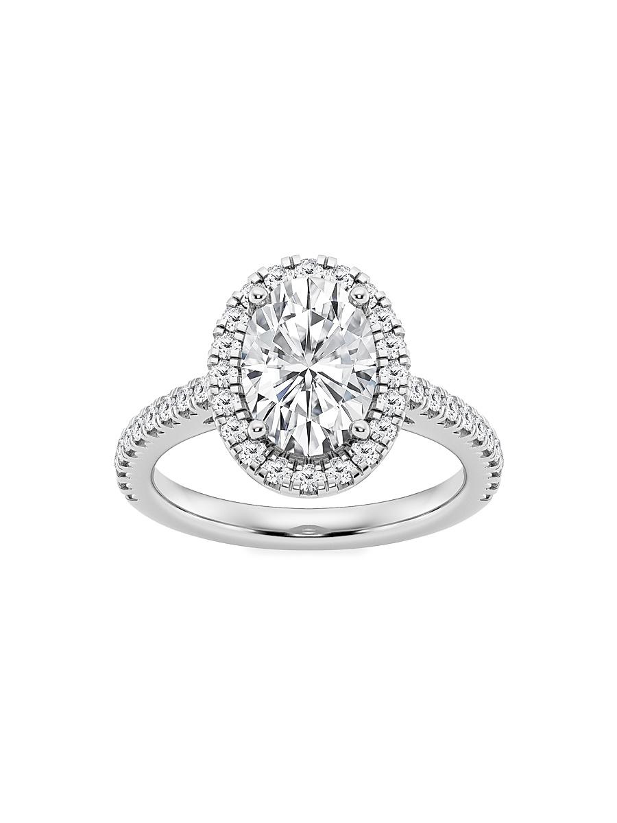 Womens Platinum & Oval Lab-Grown Diamond Halo Ring/1.30-3.60 TCW Product Image