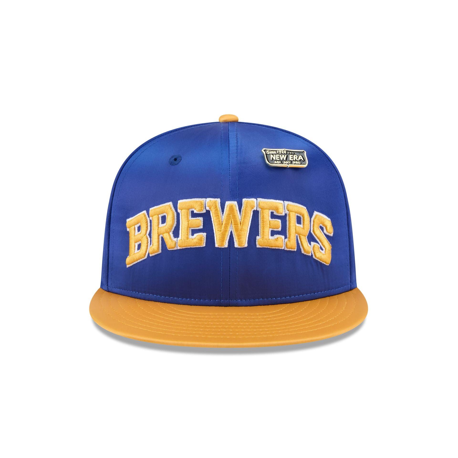 Milwaukee Brewers Spring Satin 59FIFTY Fitted Hat Male Product Image