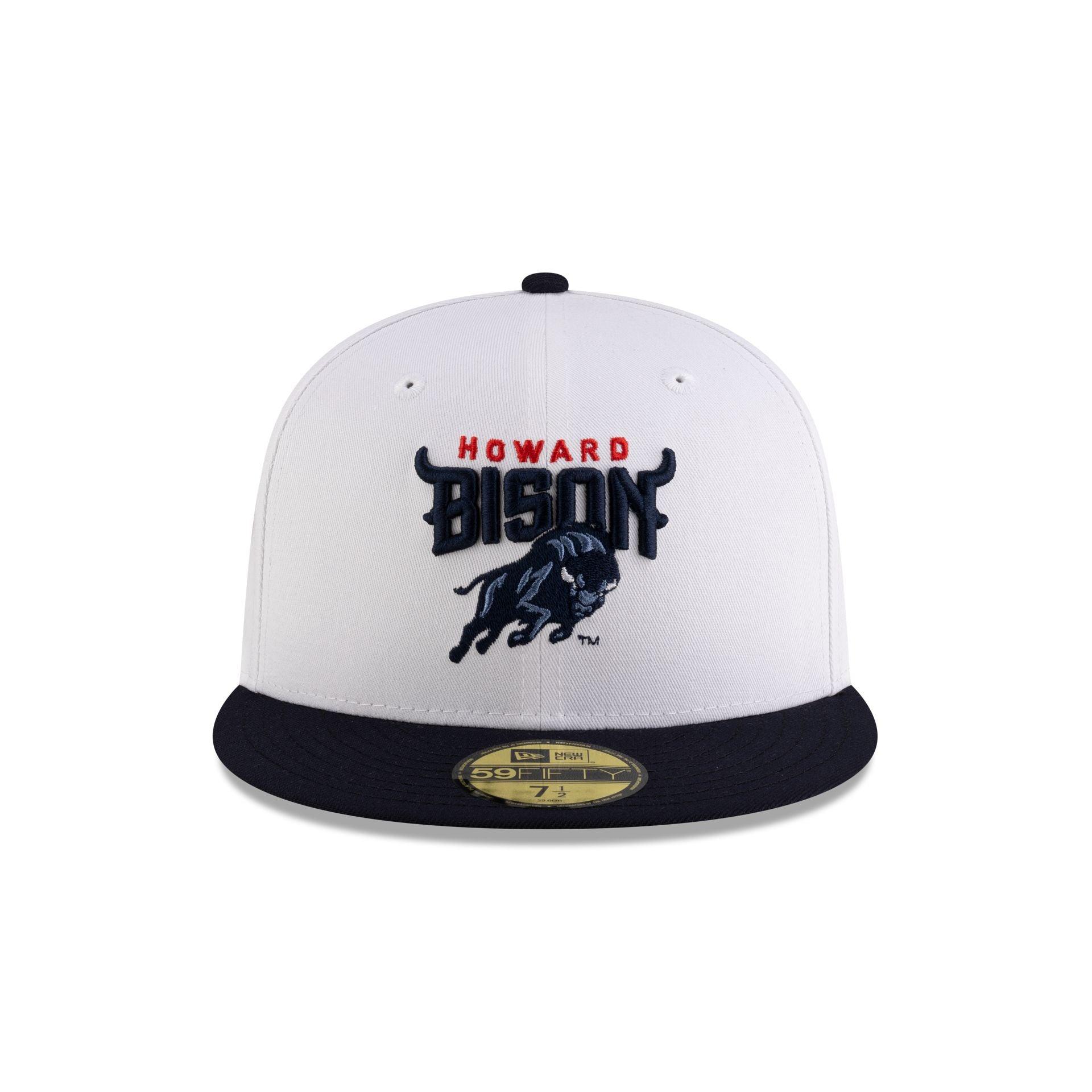 Howard Bison White Navy 59FIFTY Fitted Hat Male Product Image