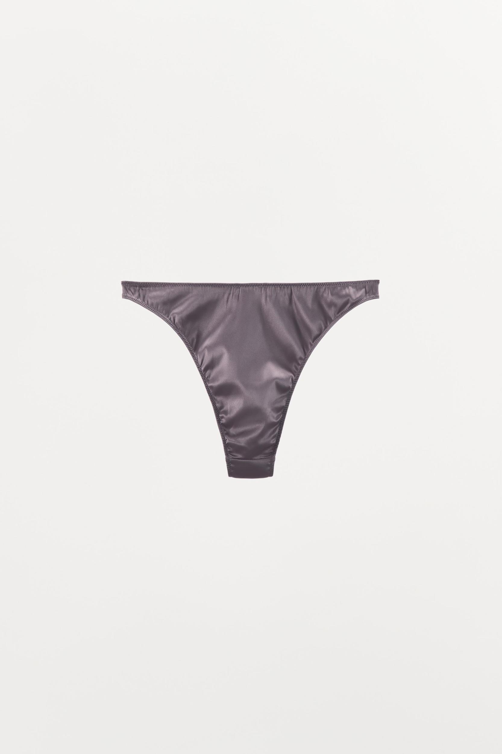 SATIN RIBBED PANTIES Product Image