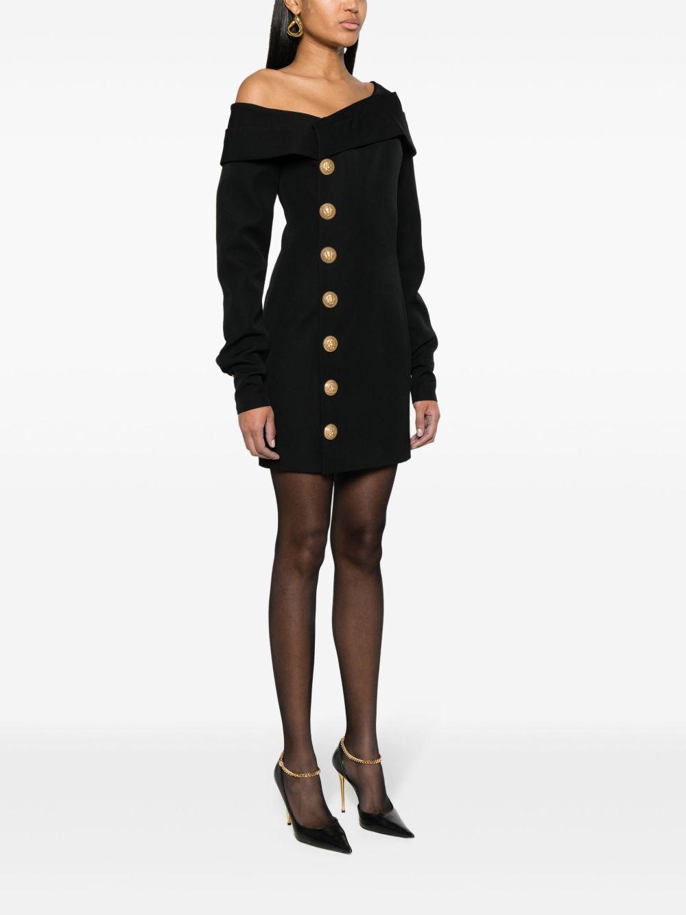 button-front off-shoulder minidress Product Image