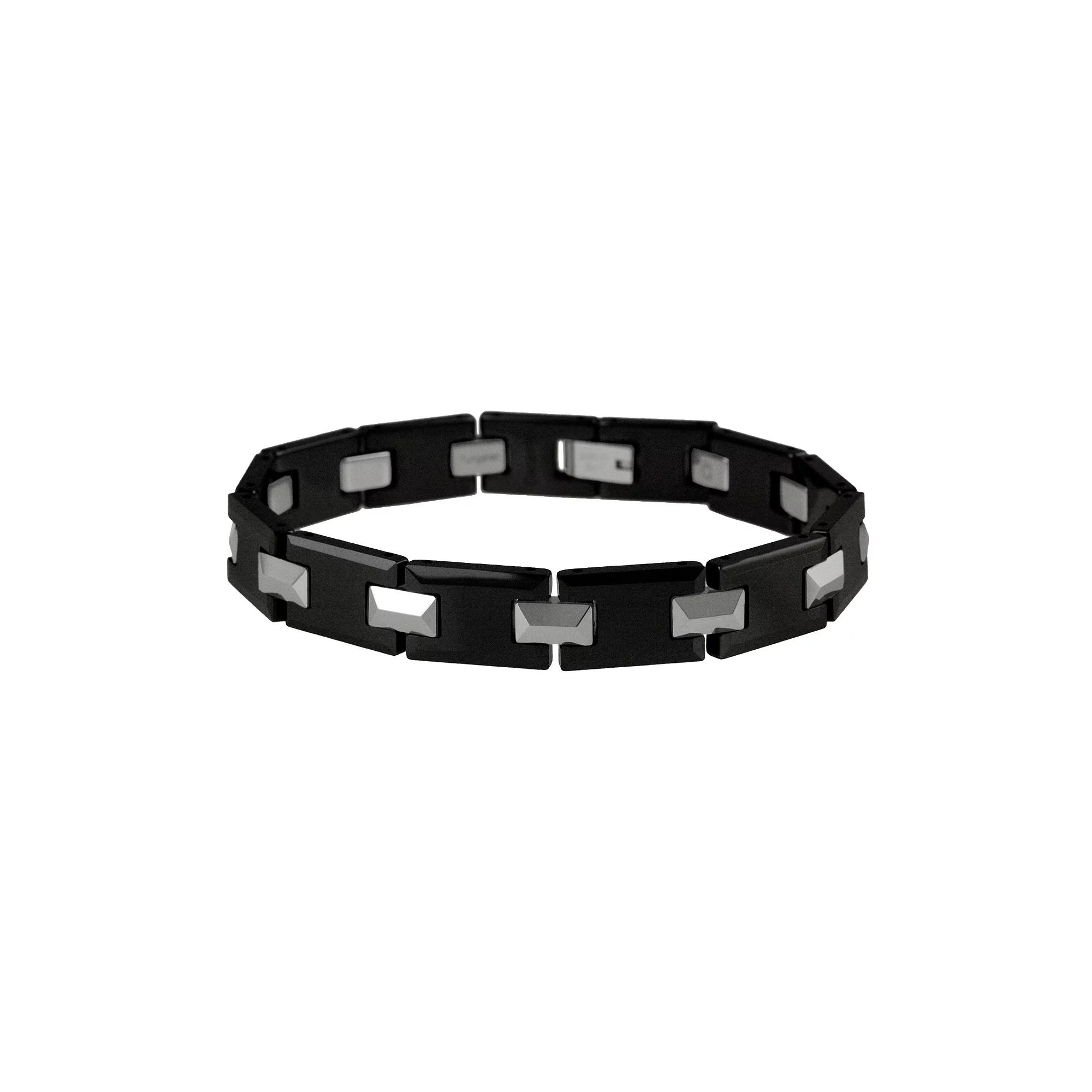 Gold LLC Tungsten and Black Ceramic Bracelet - Men, Men's, Multicolor Product Image