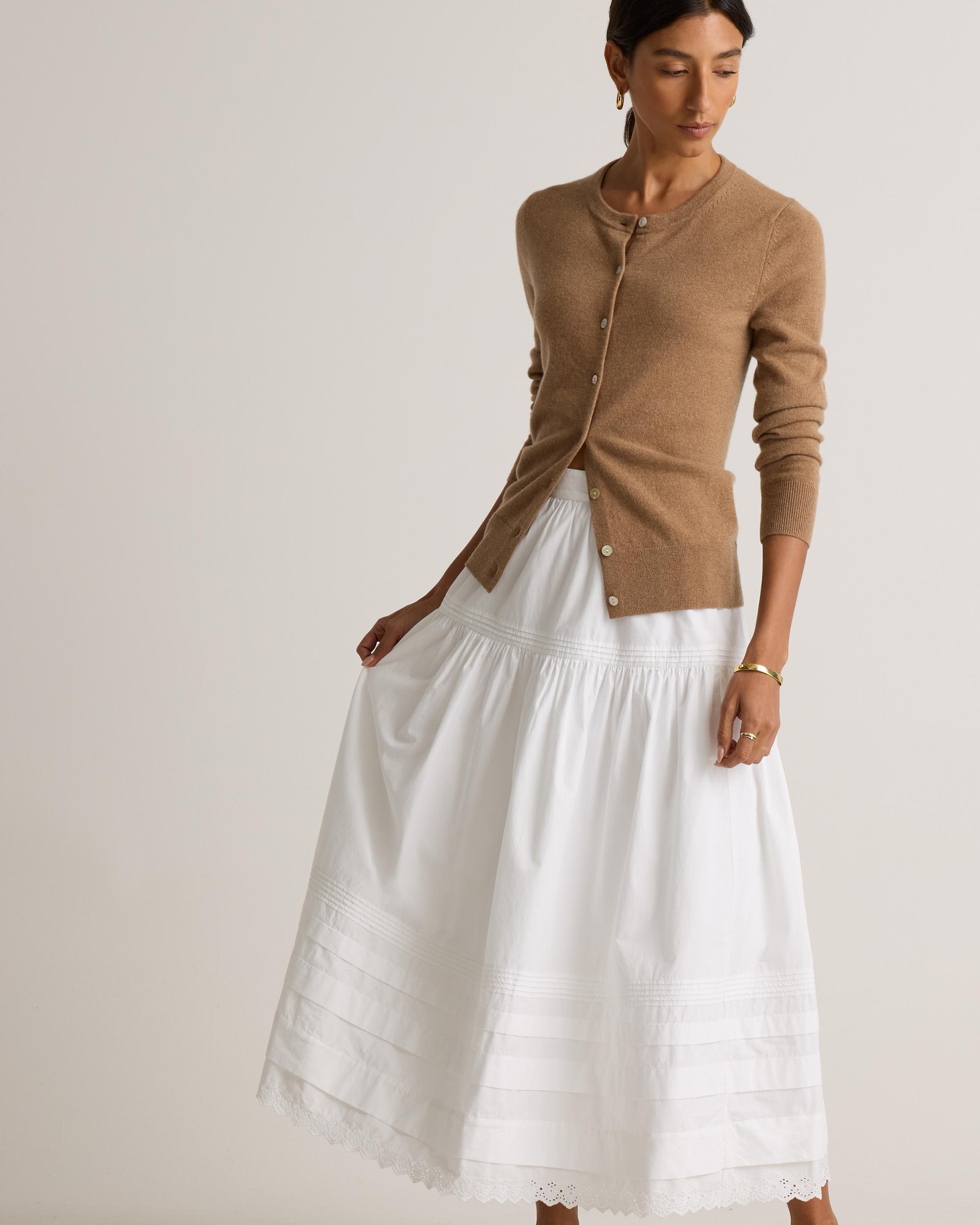 Quince | Women's Poplin Pintuck Maxi Skirt Size XL, Organic Cotton Product Image