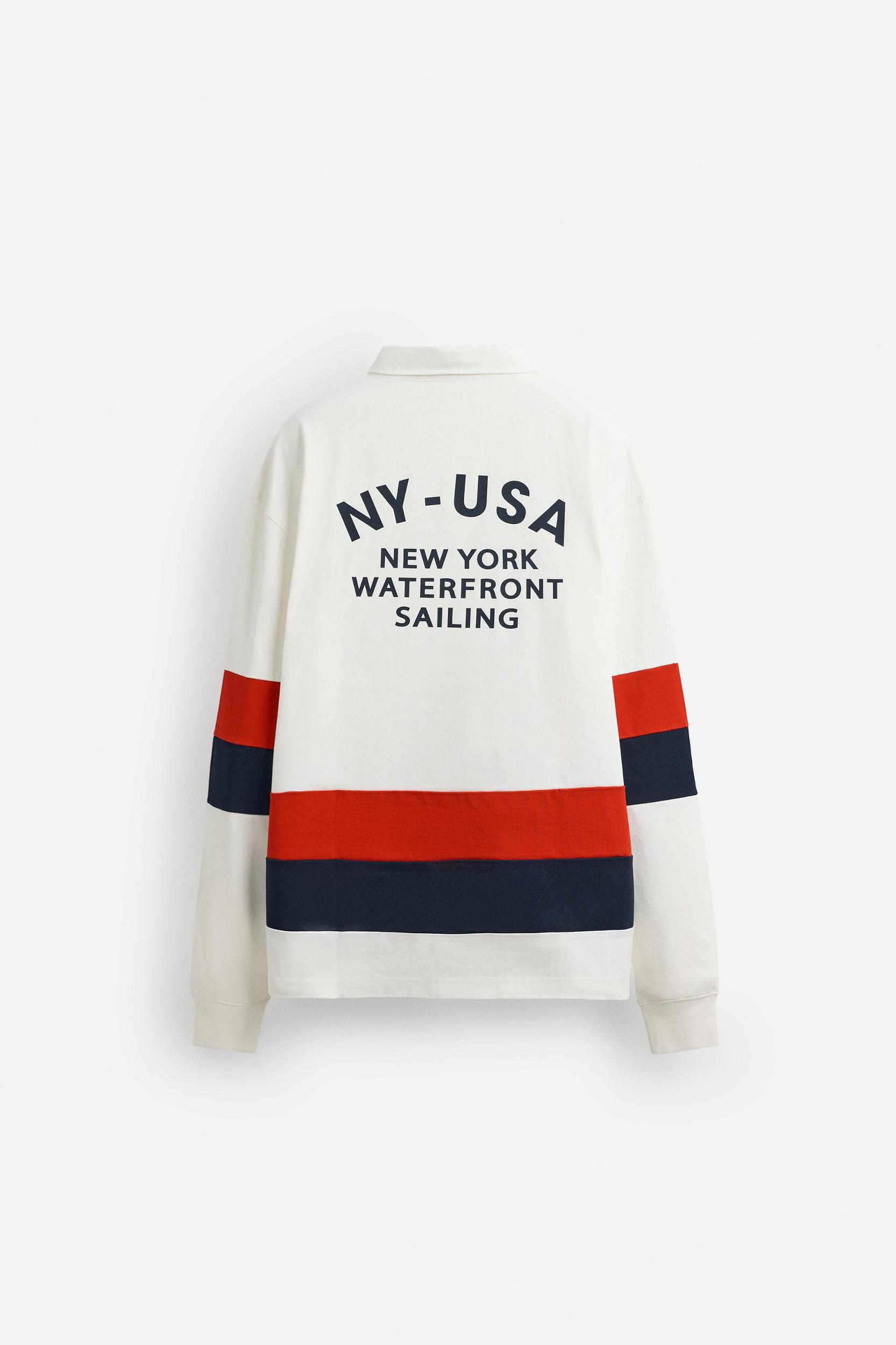 POLO WITH CONTRASTING SIDE STRIPE Product Image