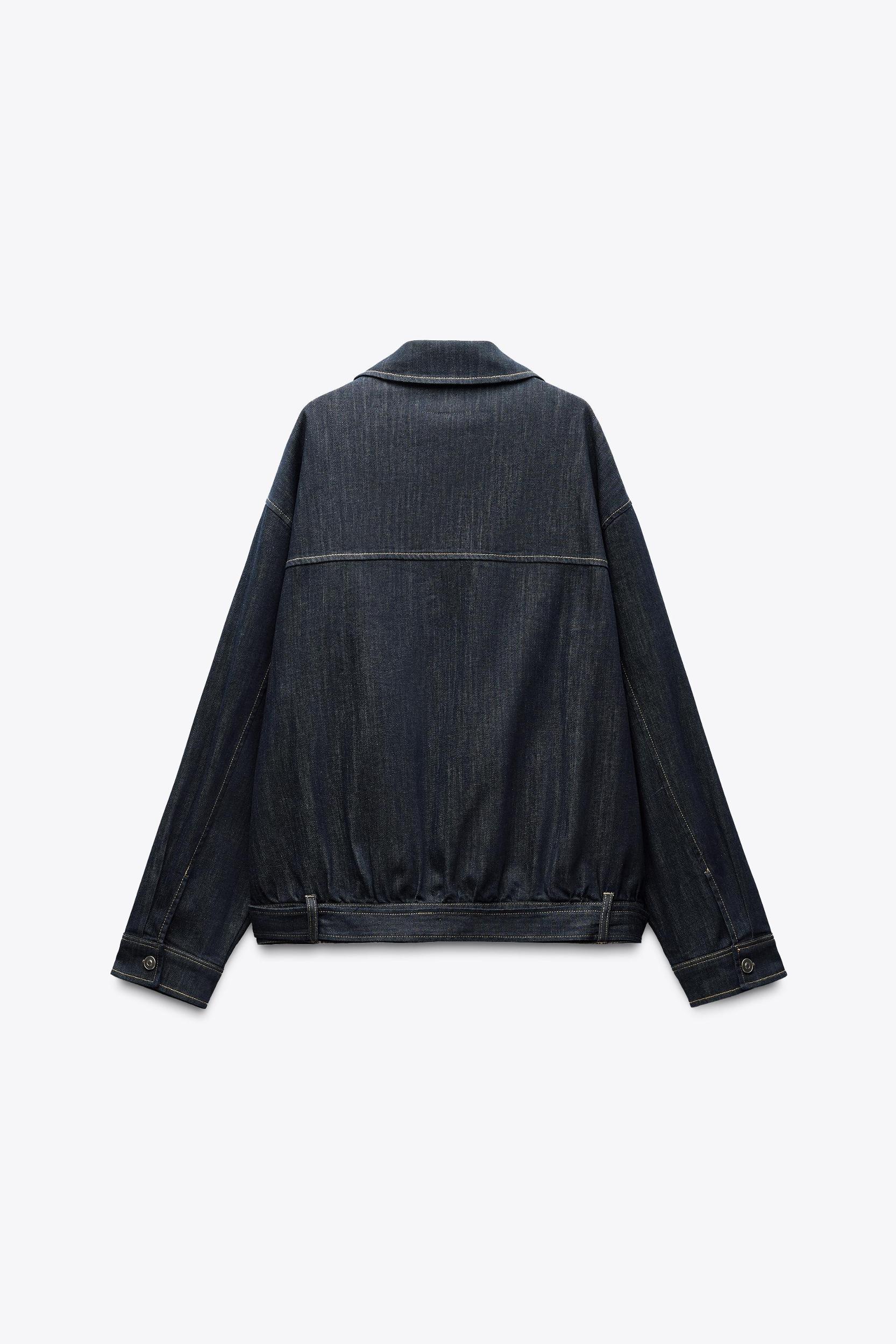 BELTED TRF DENIM JACKET Product Image