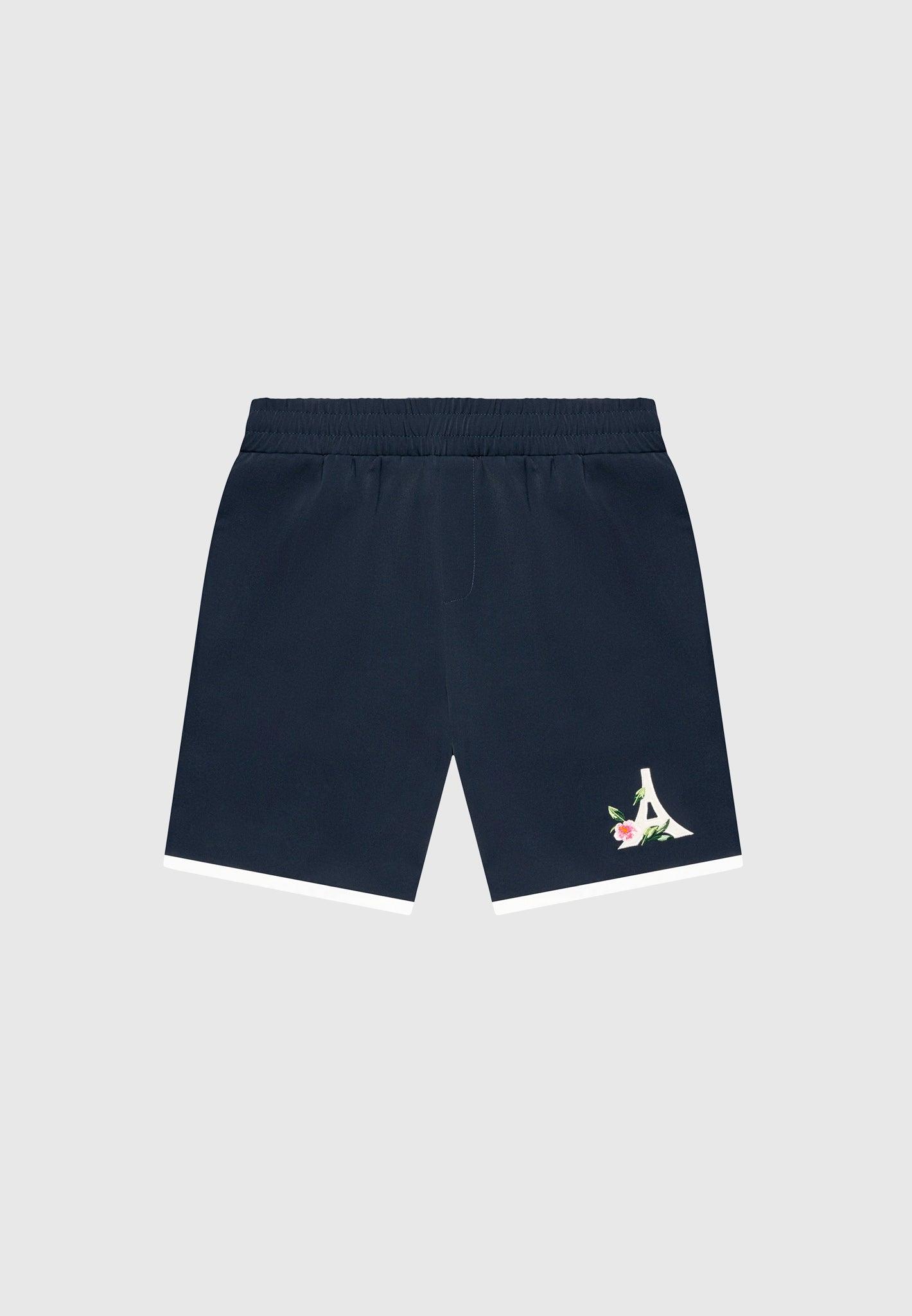 Timo - Velvet Eiffel Shorts  - Navy/White Male Product Image