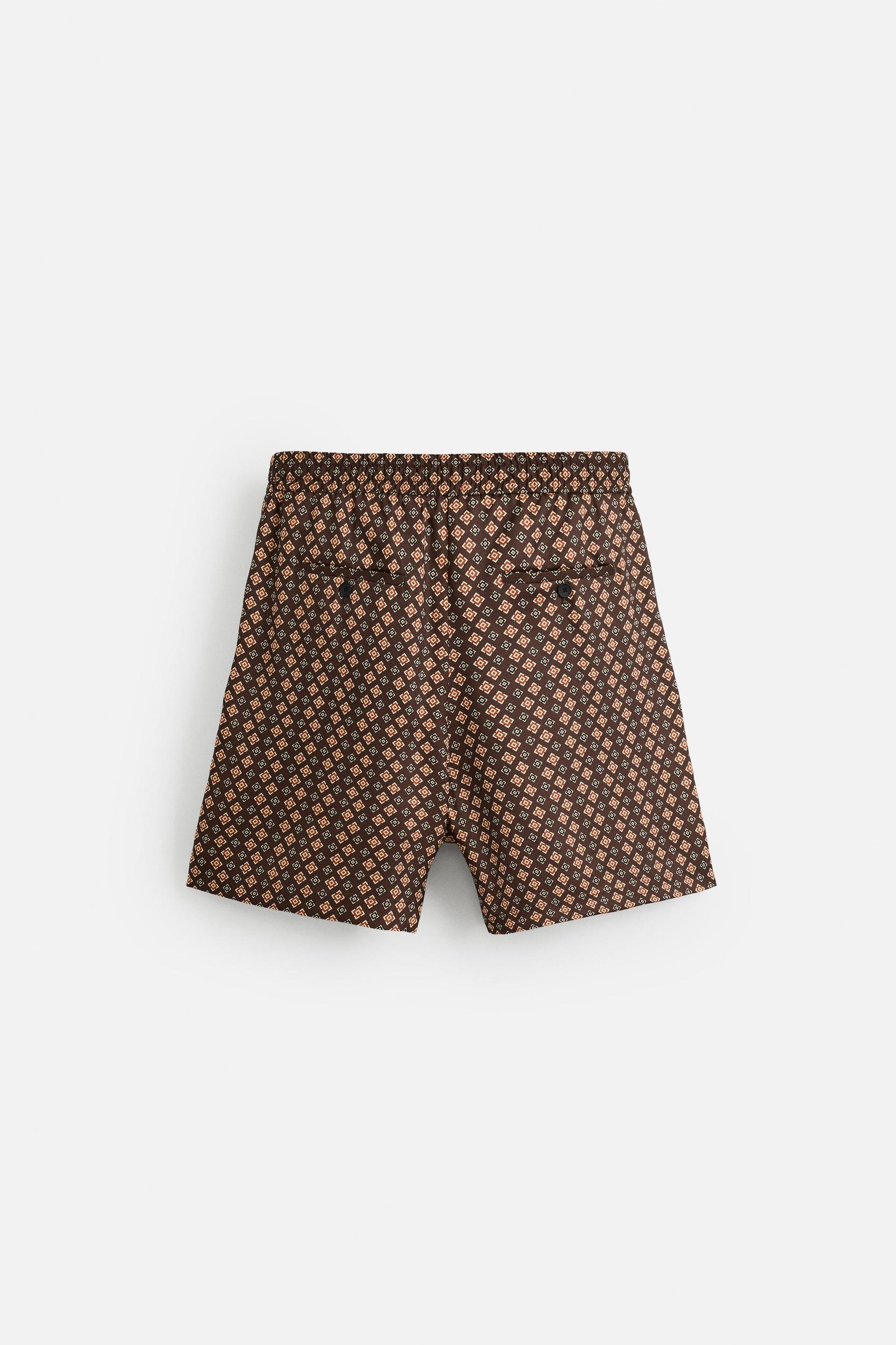 GEOMETRIC PRINT SHORTS Product Image