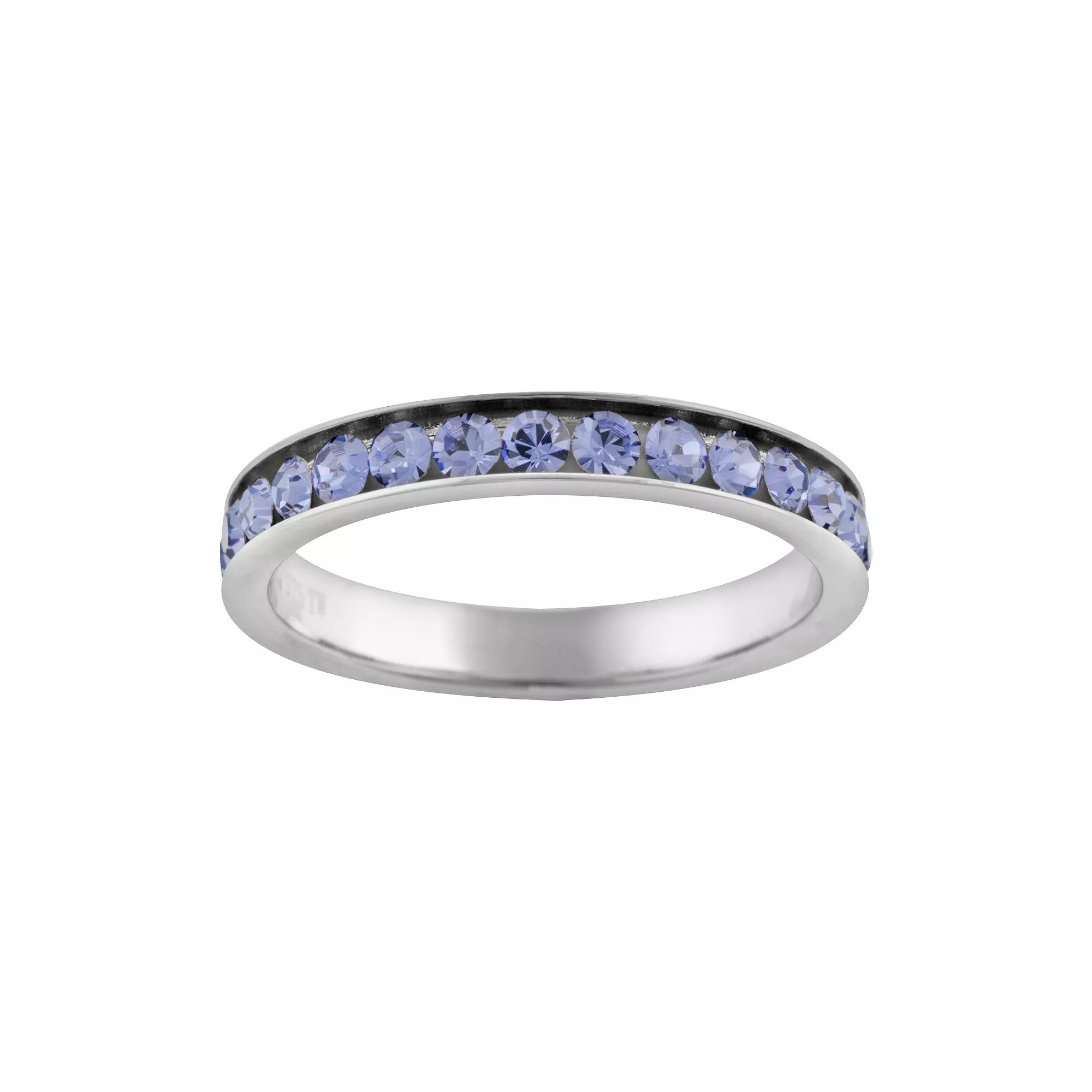 Silver Plated Simulated Crystal Eternity Ring, Women's, Size: 8 Product Image