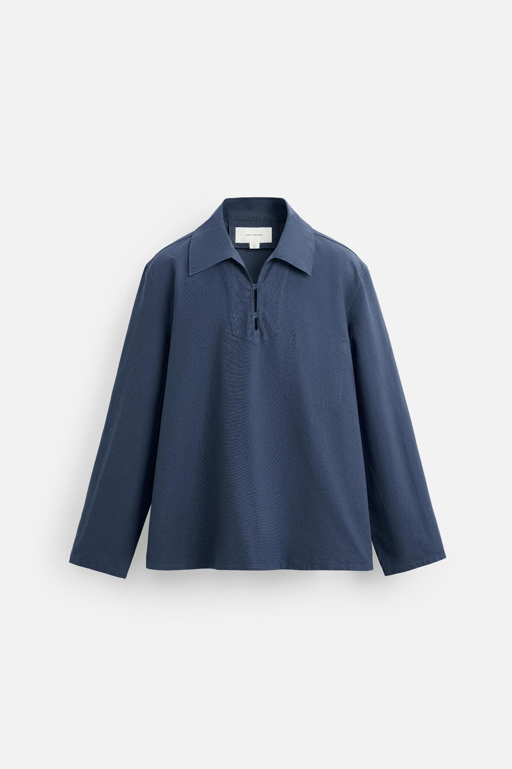 WASHED SMOCK OVERSHIRT Product Image