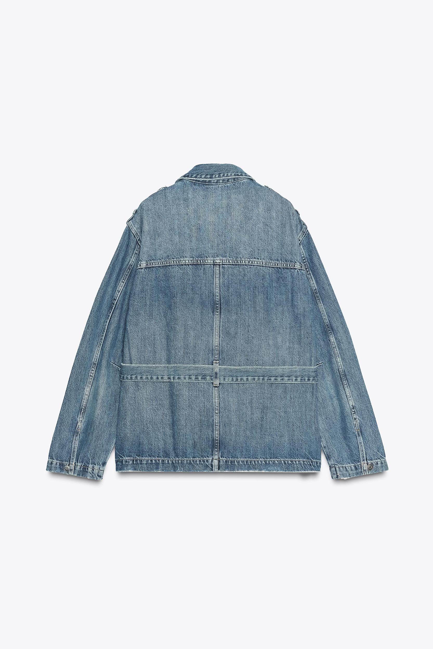 TRF LONG DENIM JACKET Product Image