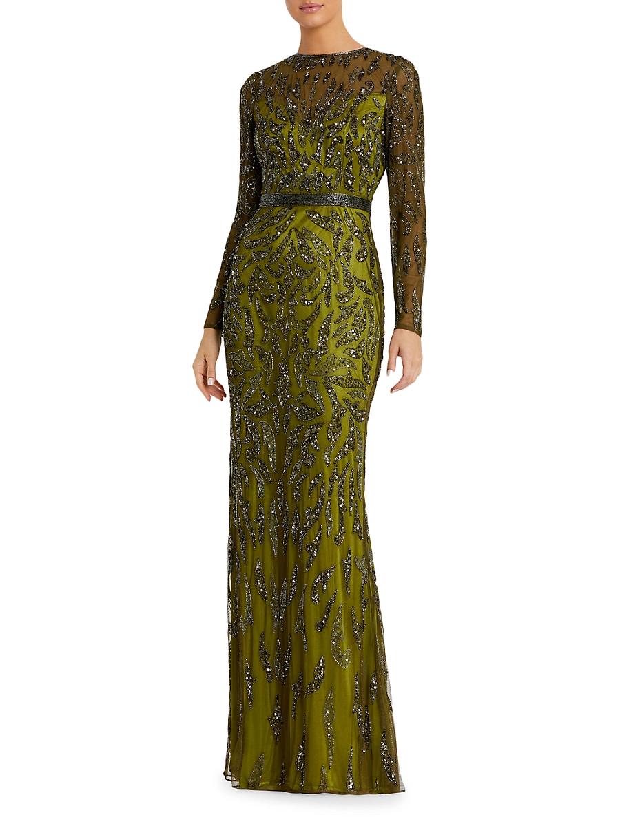 Womens Sequin Column Gown Product Image