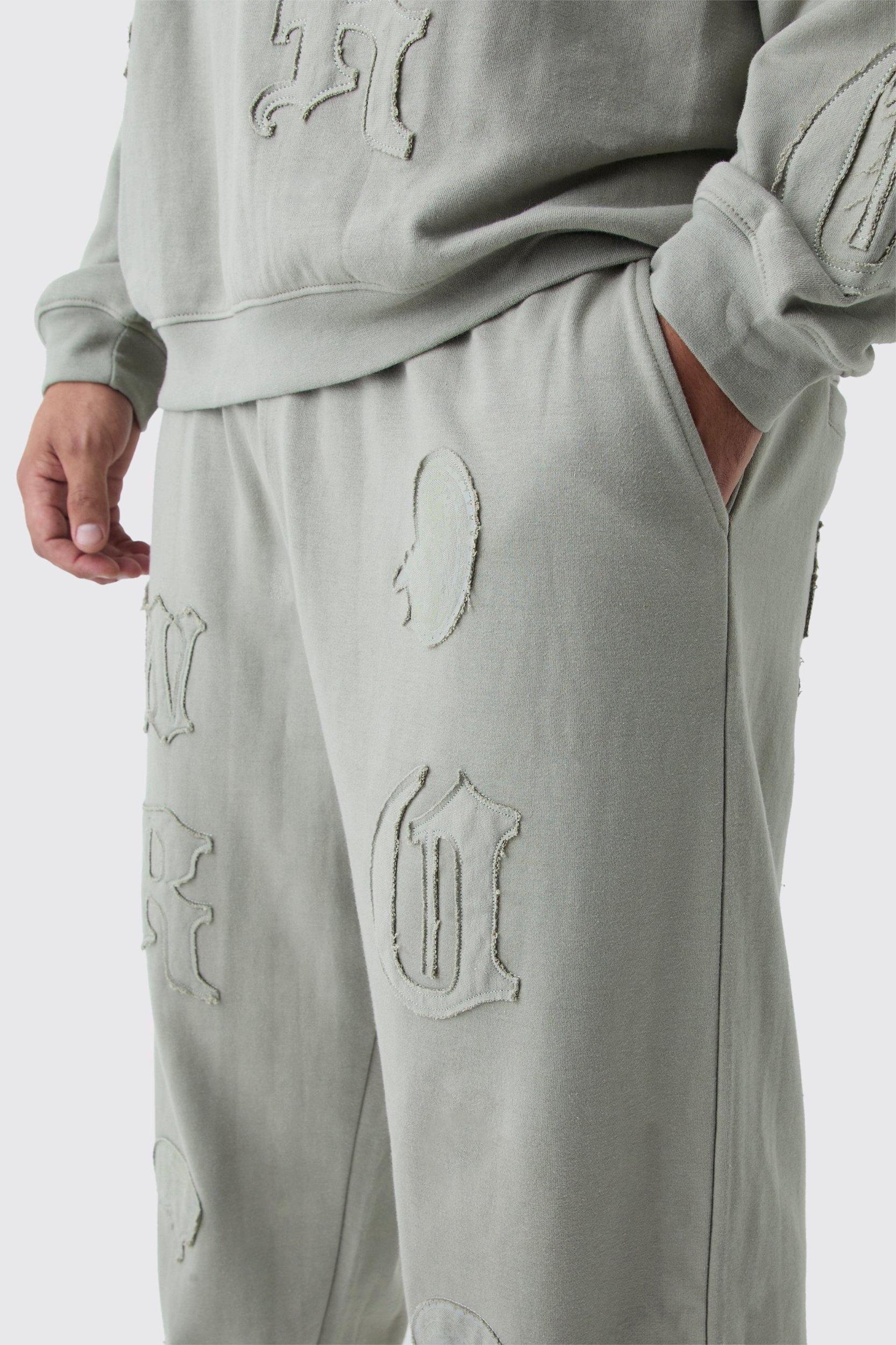 Plus Oversized Applique Sweatpants | boohooMAN USA Product Image