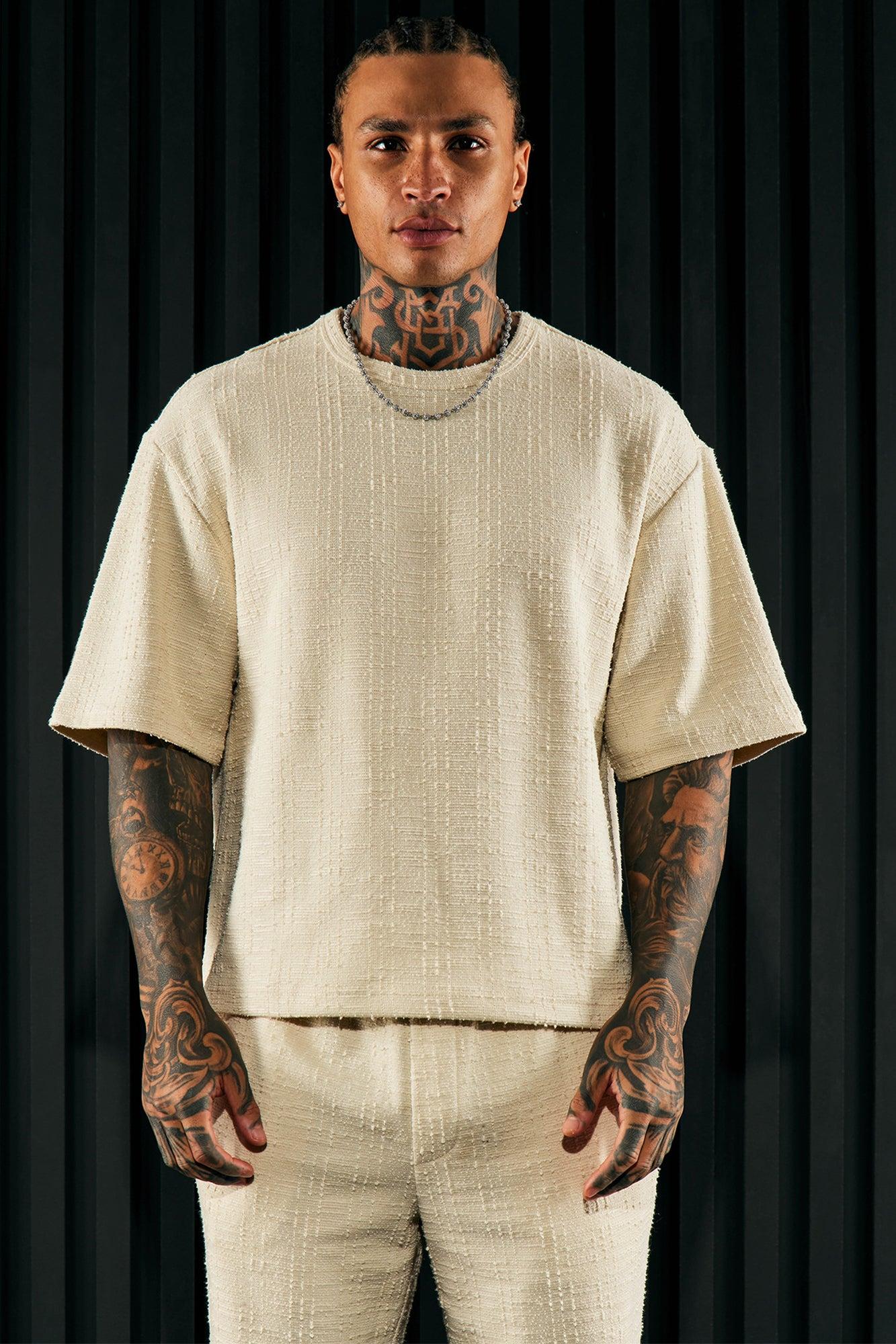 Jordan Textured Short Sleeve Tee - Off White Product Image