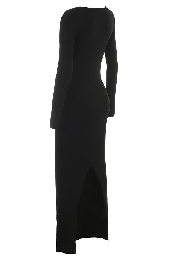 Keeya  black knit maxi dress Product Image