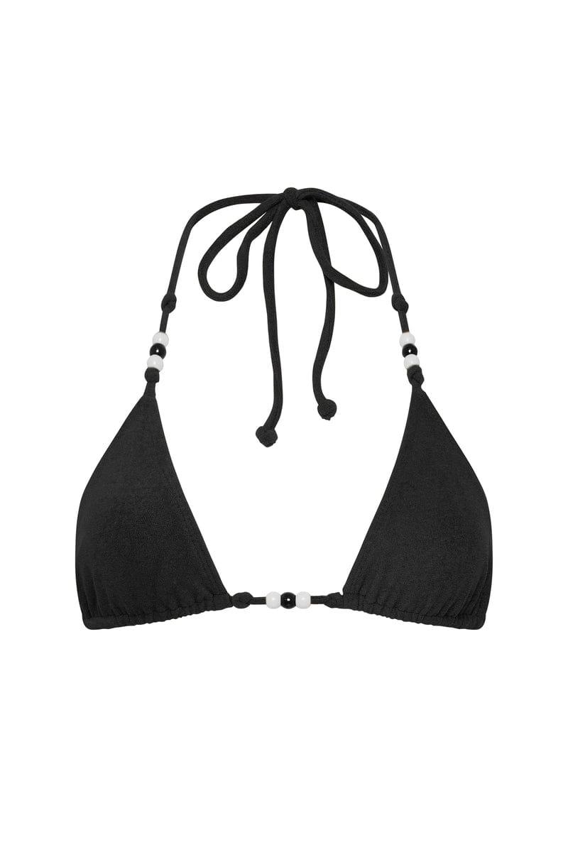 San Marco Bikini Top Black Towelling - Final Sale Product Image