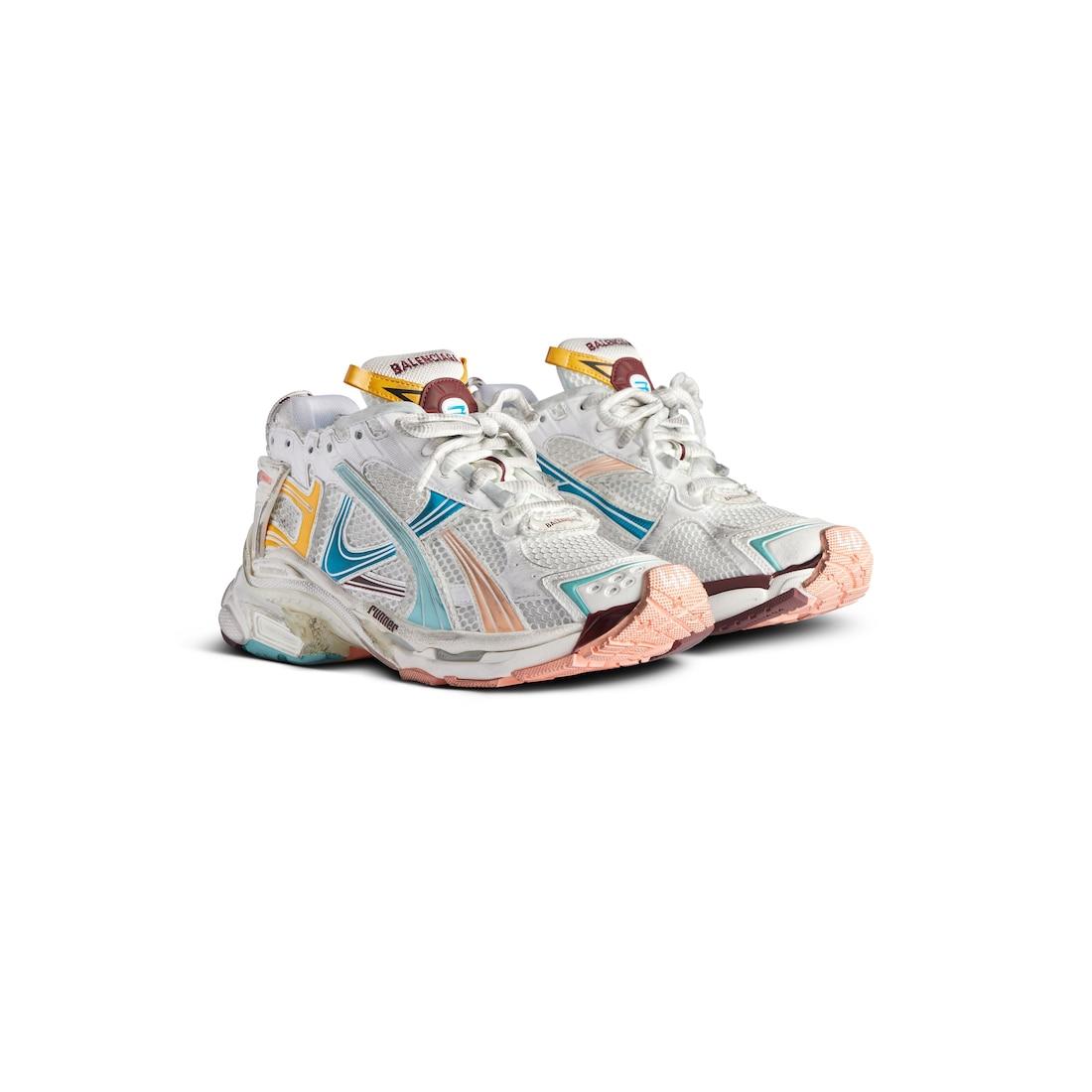 Women's Runner Sneaker in White/yellow/pink/blue Product Image