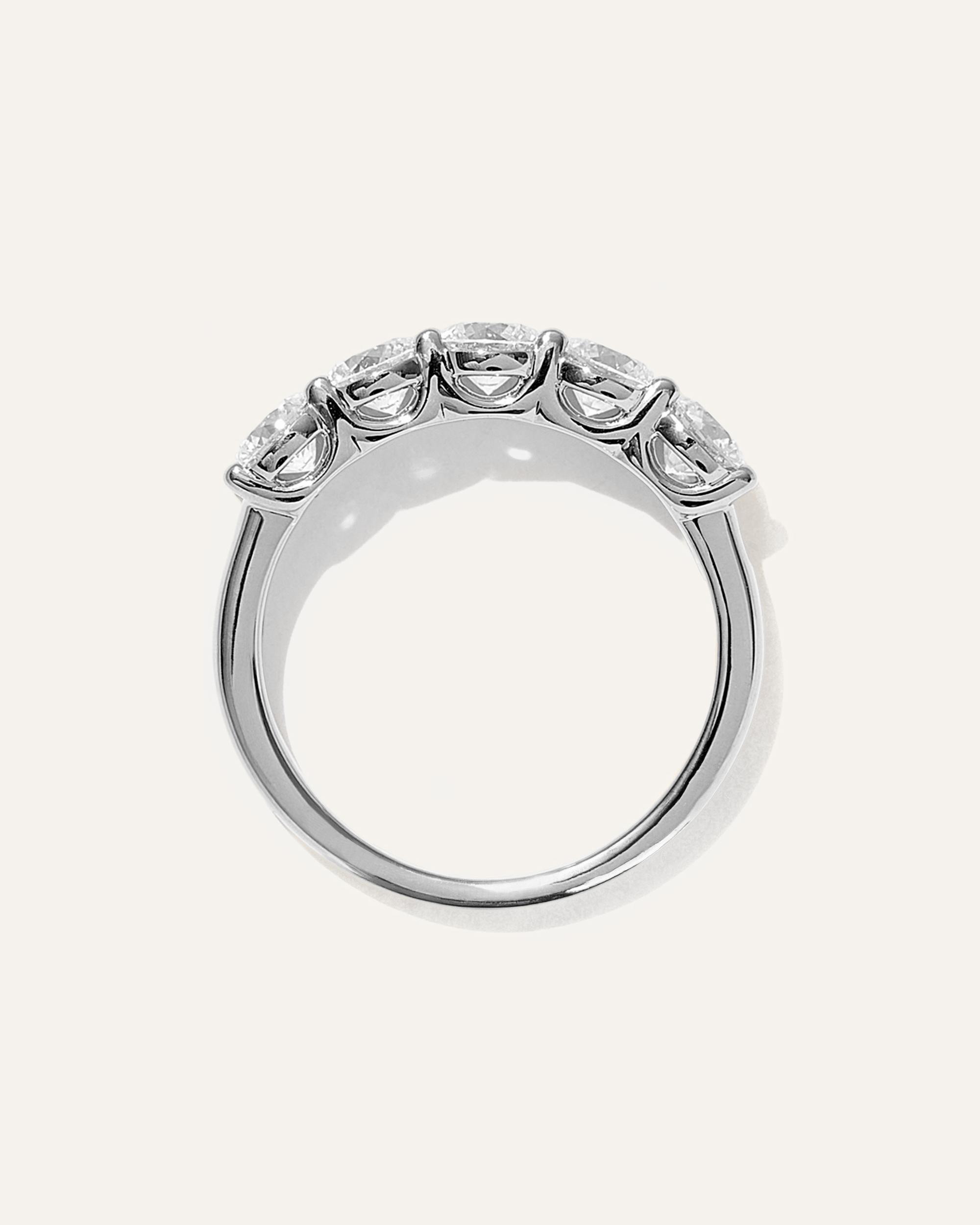 Quince | Women's Lab Grown Diamond Five Stone Band Rings Product Image