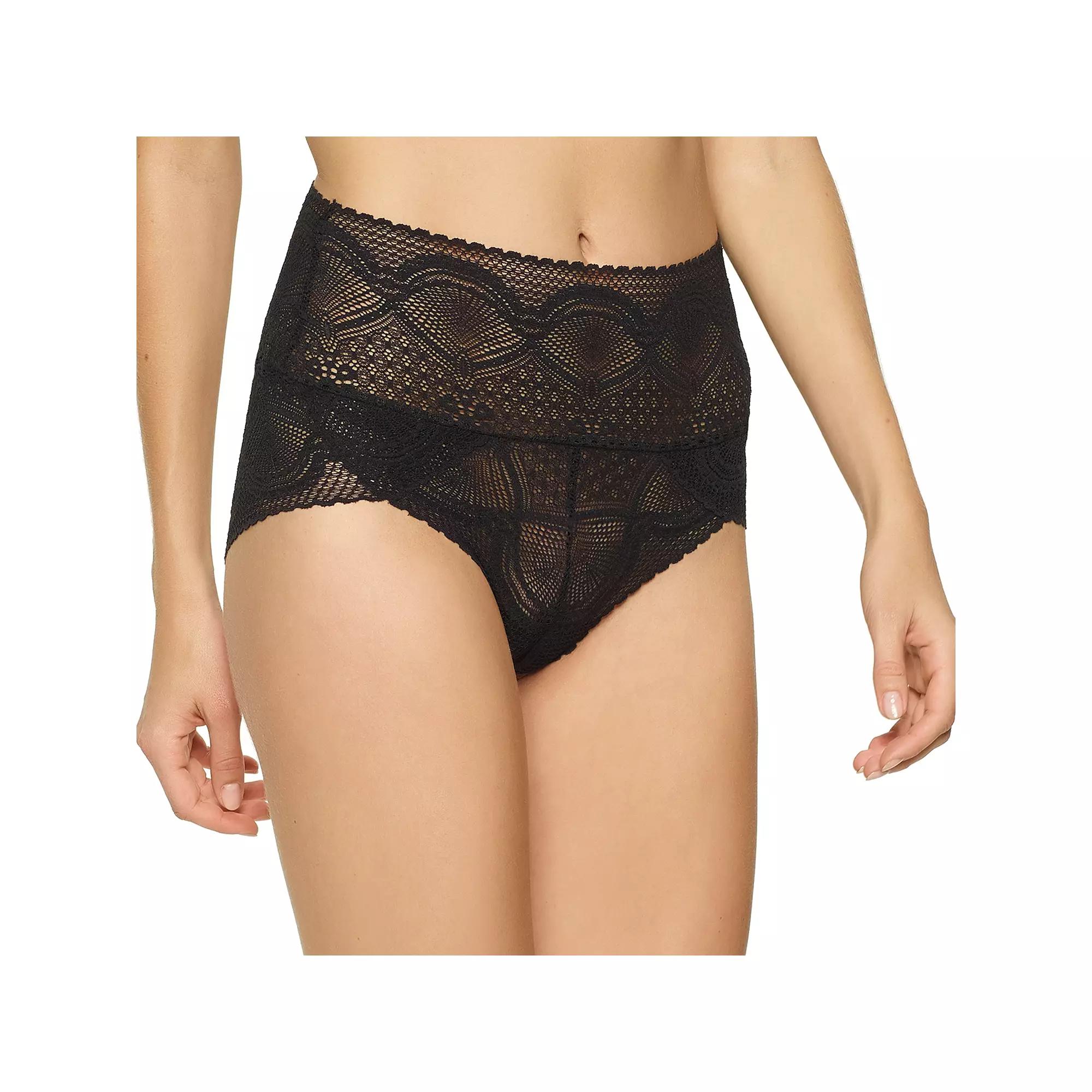 Women's Jezebel Finesse Modern High-Cut Brief Panty 670103, Size: Large-XL, Black Product Image