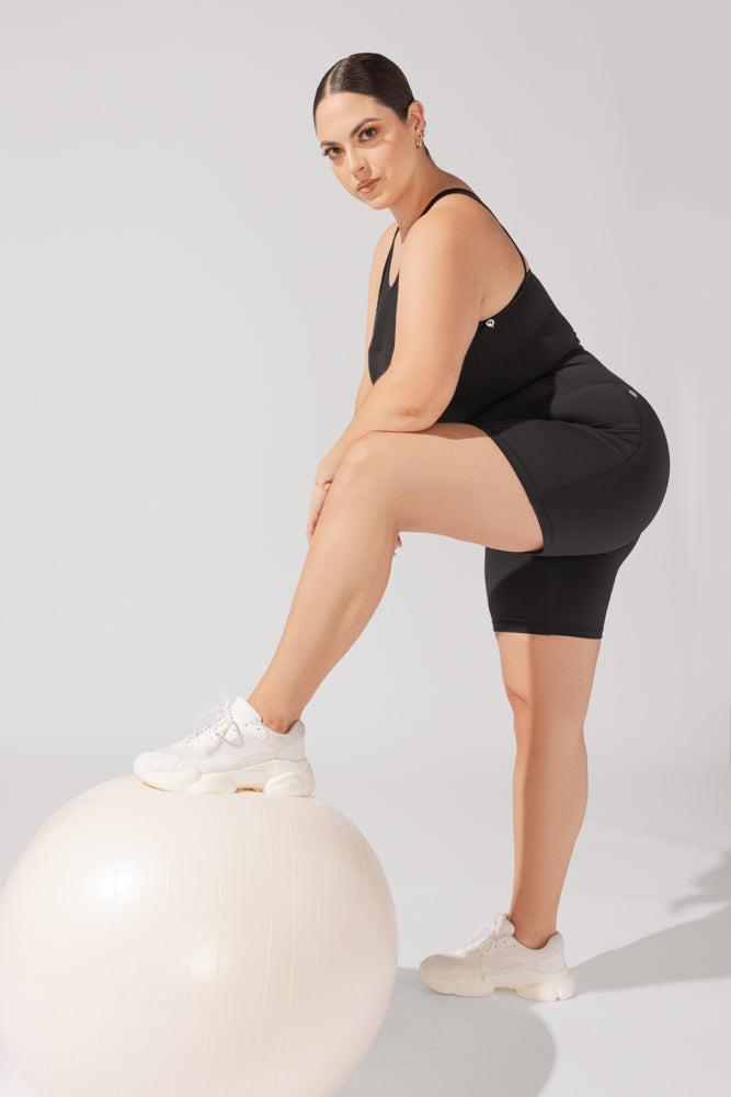 Supersculpt™ Biker Short with Pockets (Pet Hair Resistant) - Black Product Image