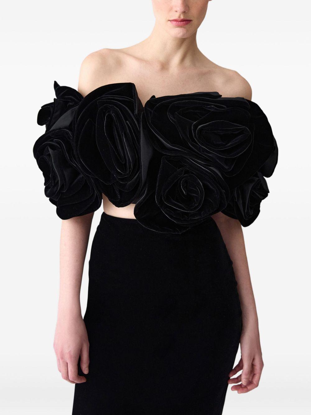 high-waisted velvet skirt Product Image