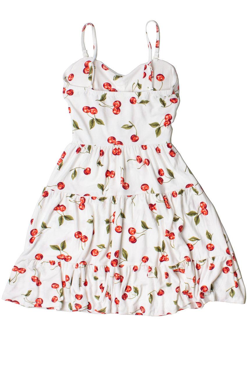 Cherry Print Tiered Mini Dress Product Image