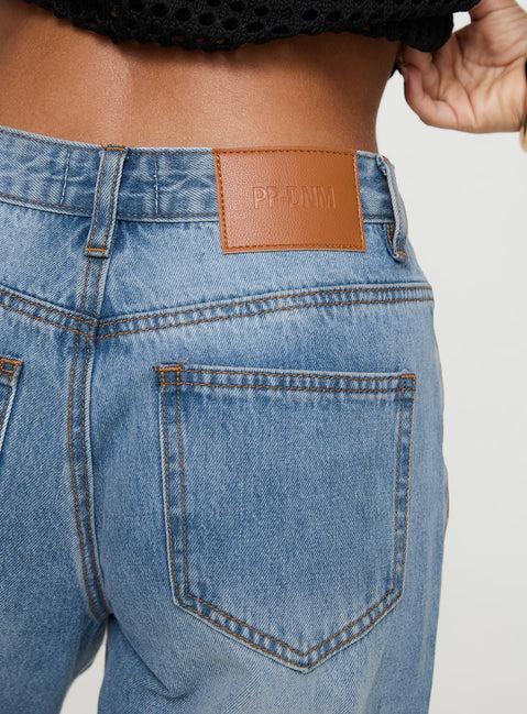 Colemane Mid Rise Denim Jeans Angel Blue Product Image