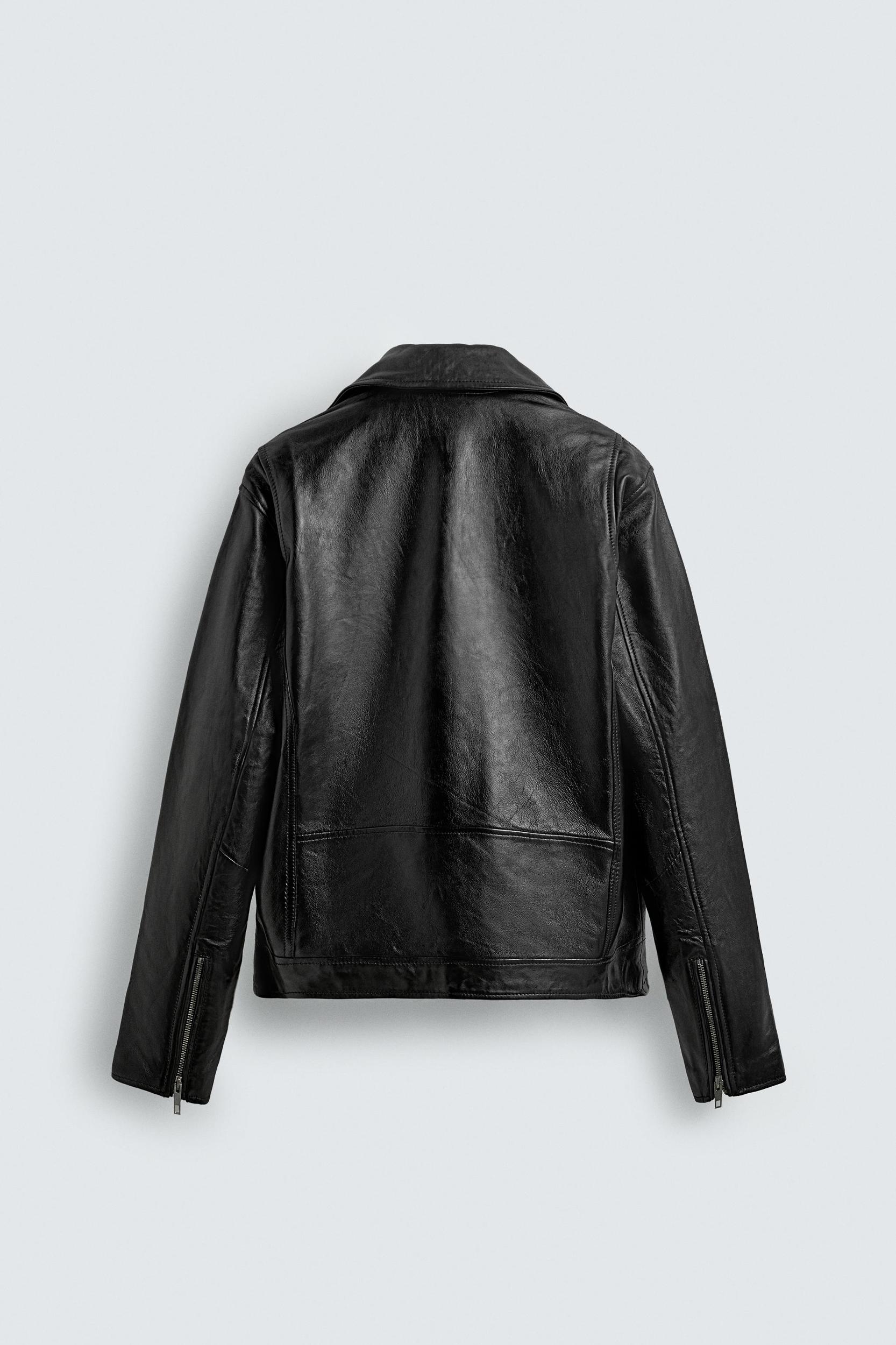 LEATHER BIKER JACKET Product Image