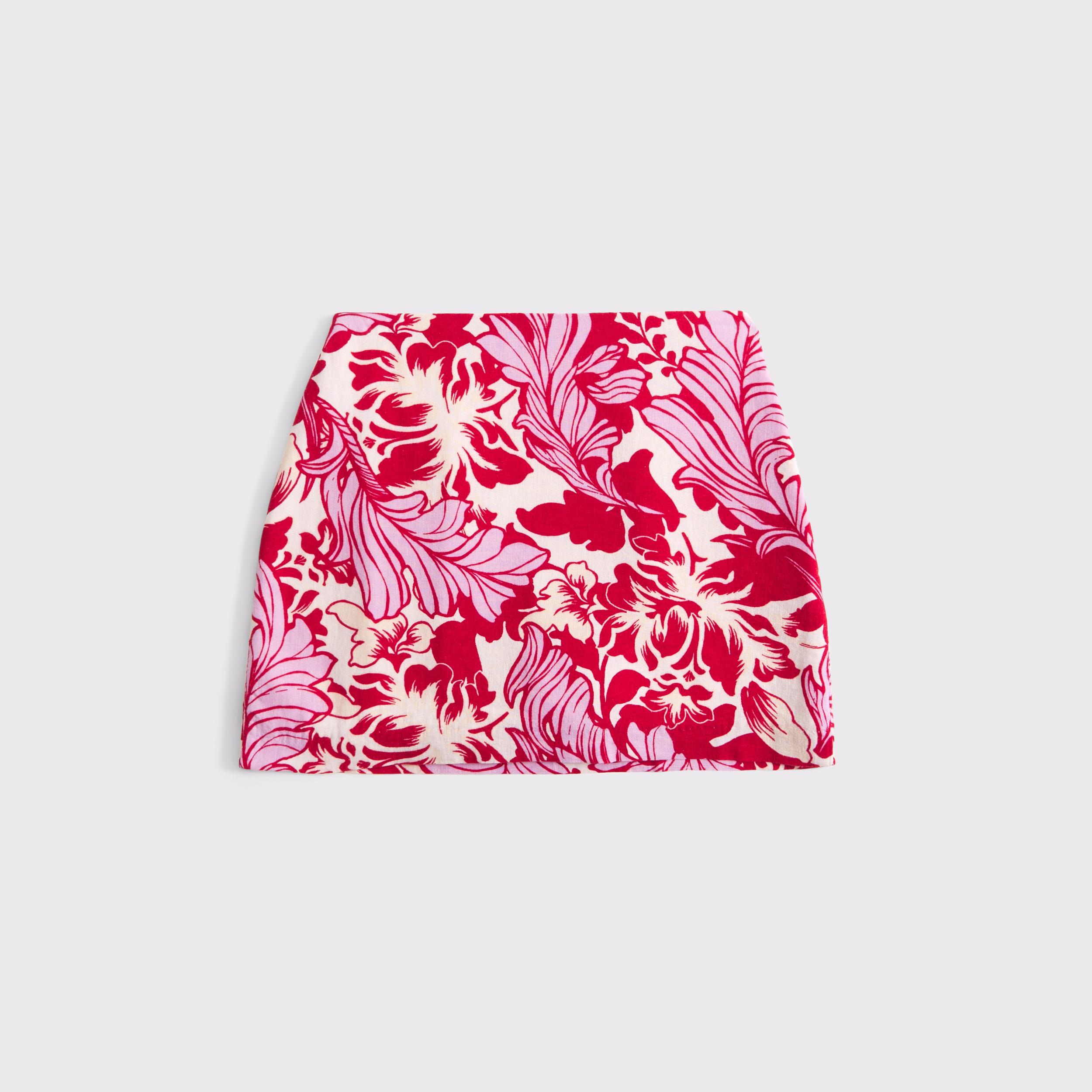The A&F Scarlett Linen-Blend Mini Skort Product Image