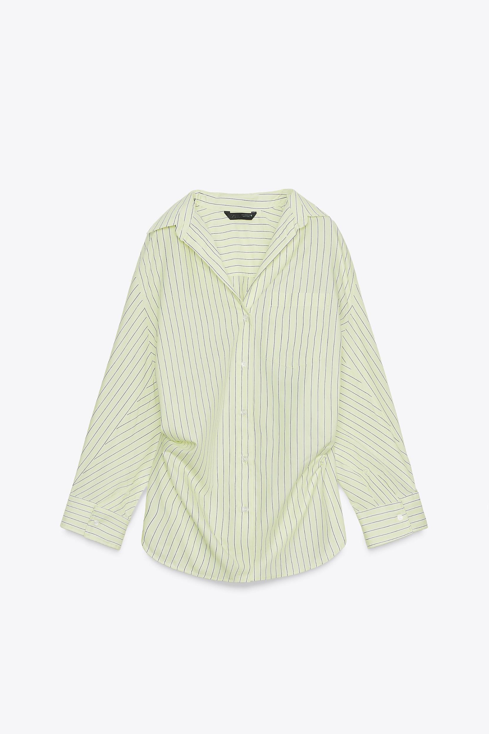 OVERSIZED STRIPED POPLIN SHIRT Product Image