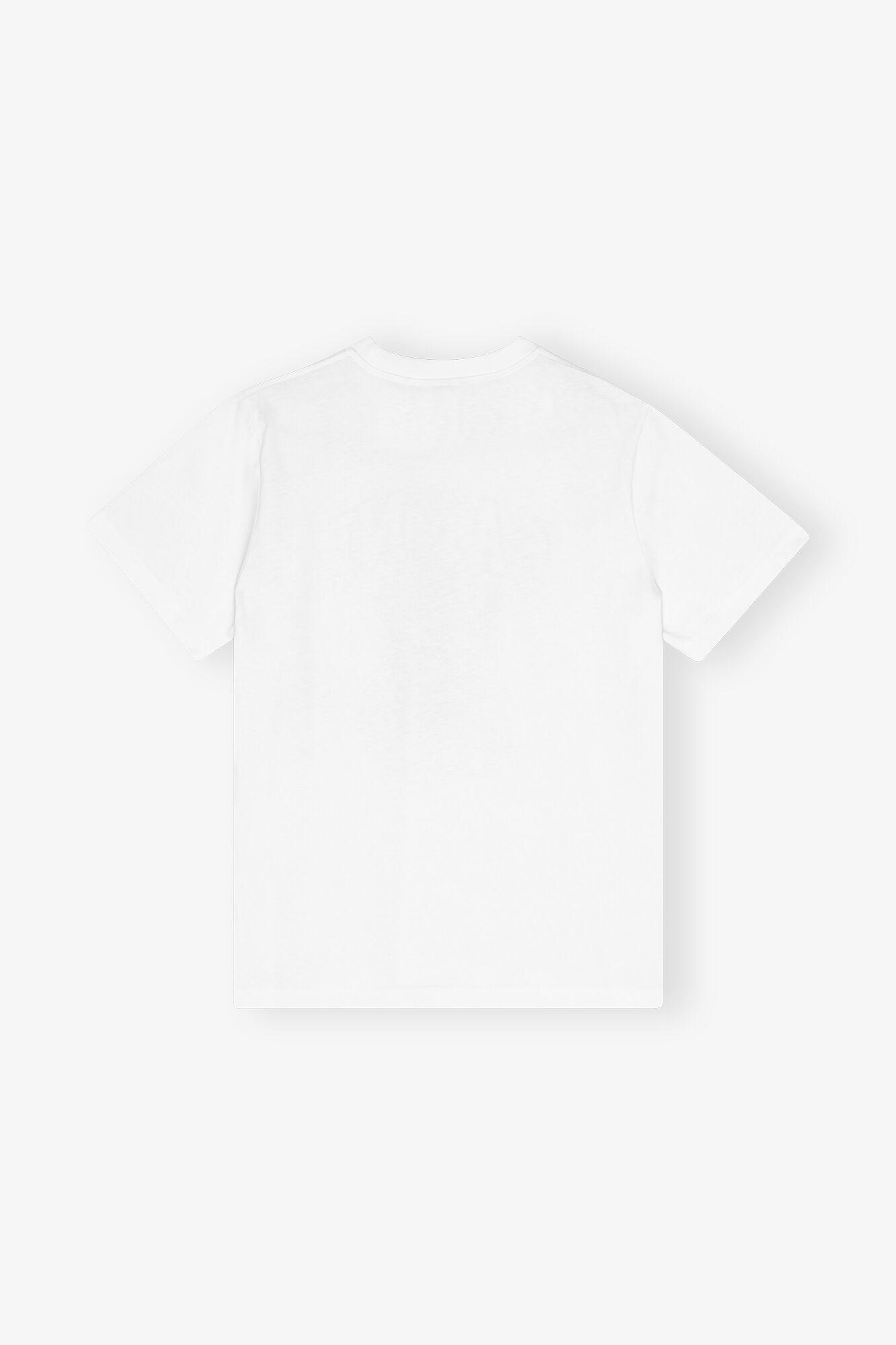 White Basic Jersey Leopard Relaxed T-shirt Product Image