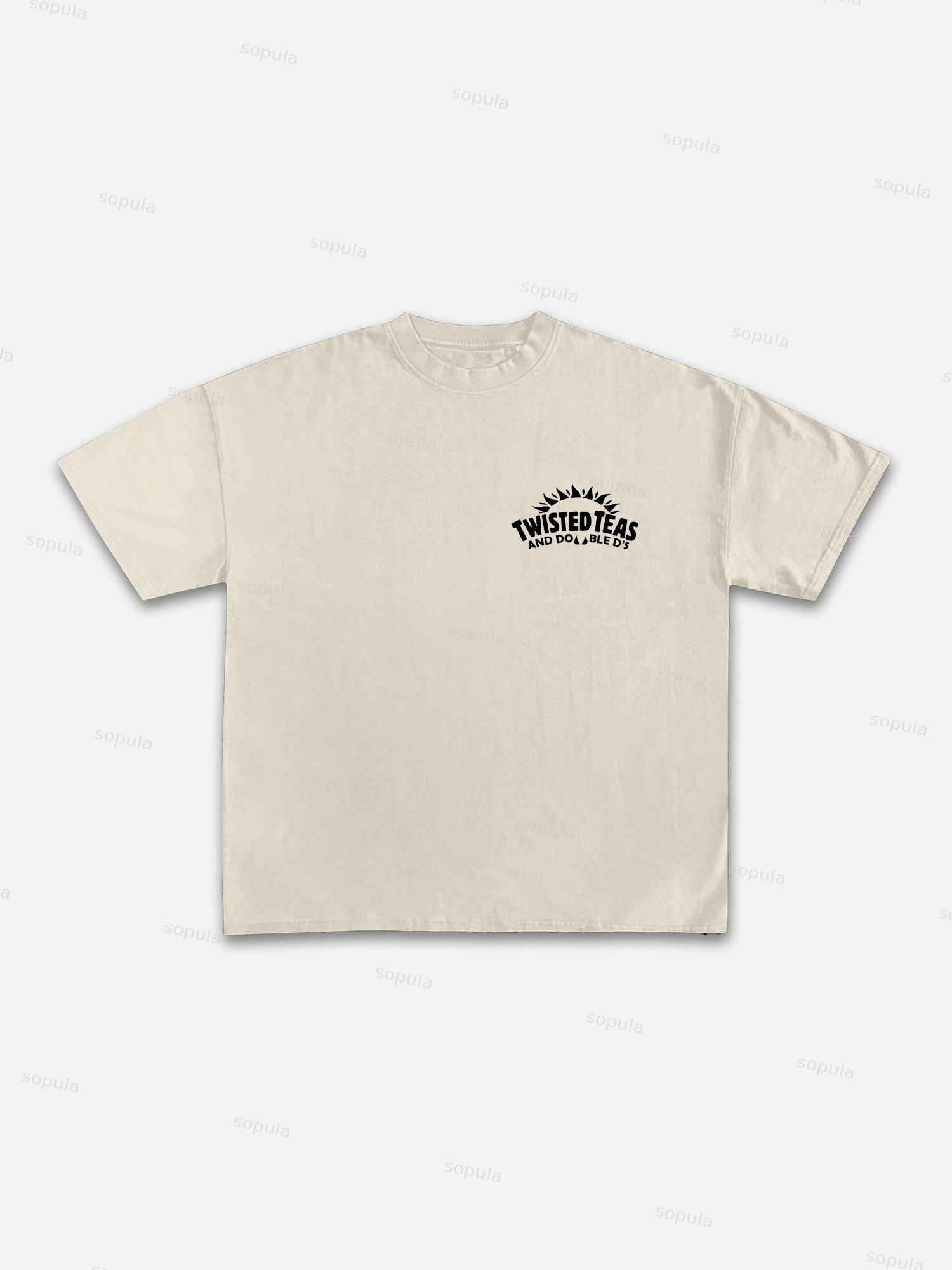 Twisted Teas And Double D's Graphic Cotton T-shirt Product Image