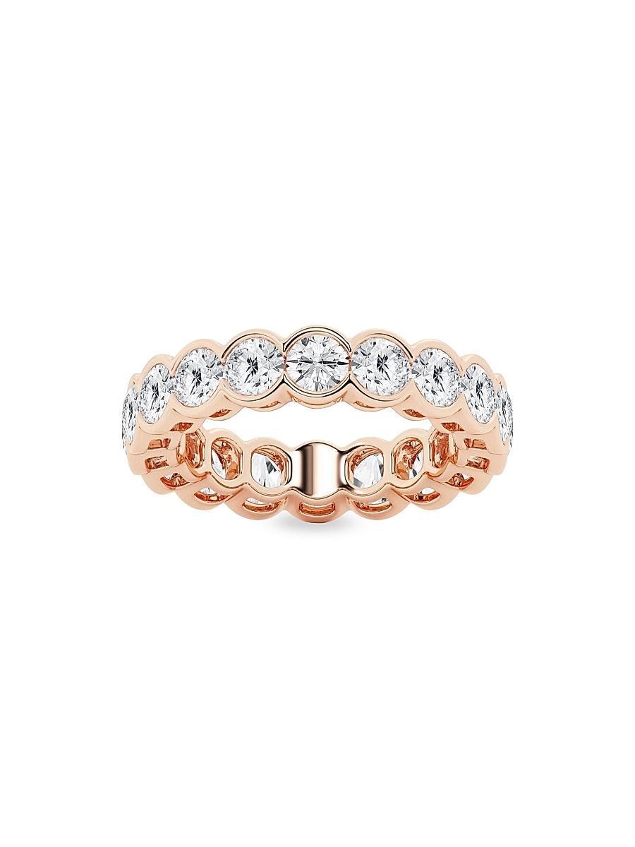 Womens 14K Rose Gold & Round Natural Diamond Eternity Band/2.00-5.00 TCW Product Image