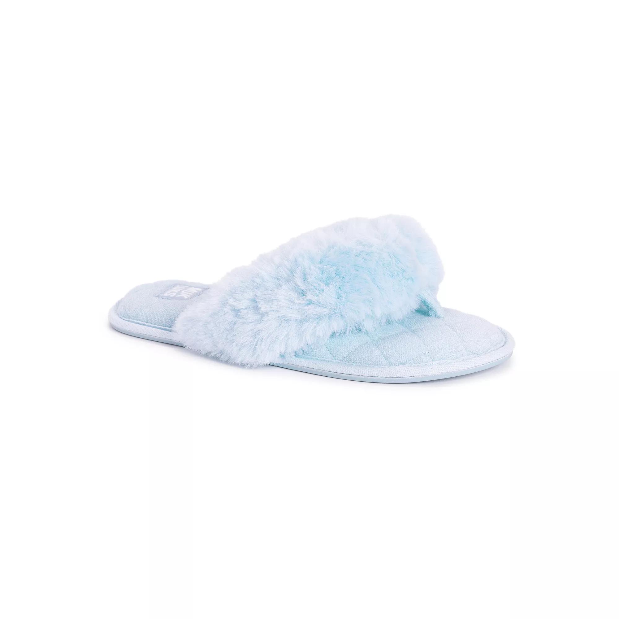 MUK LUKS Maren Faux Fur Women's Thong Slippers,  Product Image