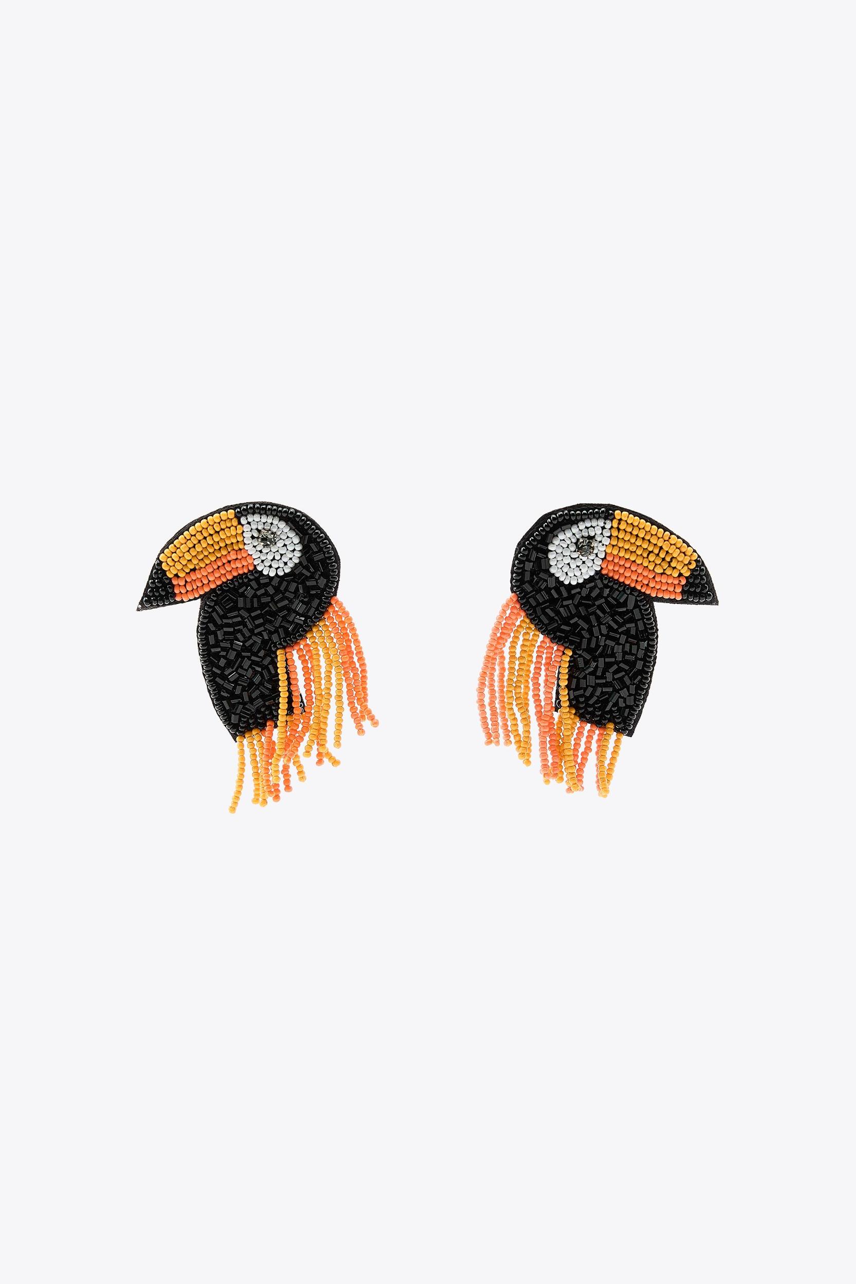 BEADED TOUCAN EARRINGS Product Image