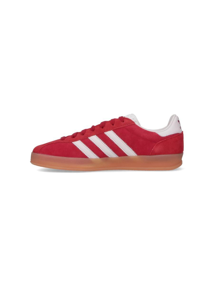 ADIDAS ORIGINALS Gazelle Suede Sneakers With Branded Heel In Red Product Image