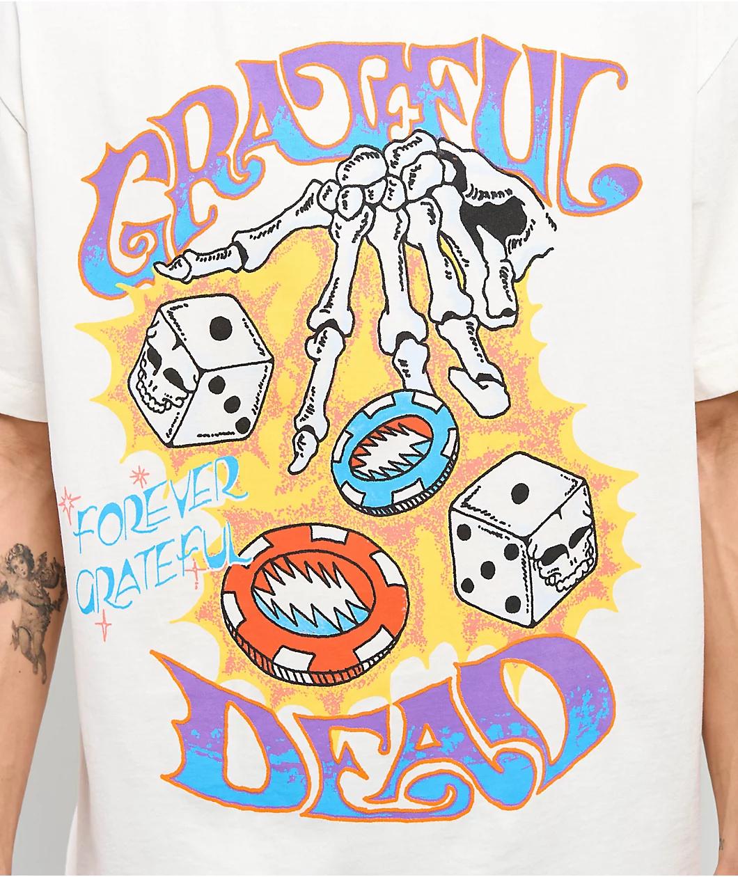 Grateful Dead Dice Throw White T-Shirt Product Image