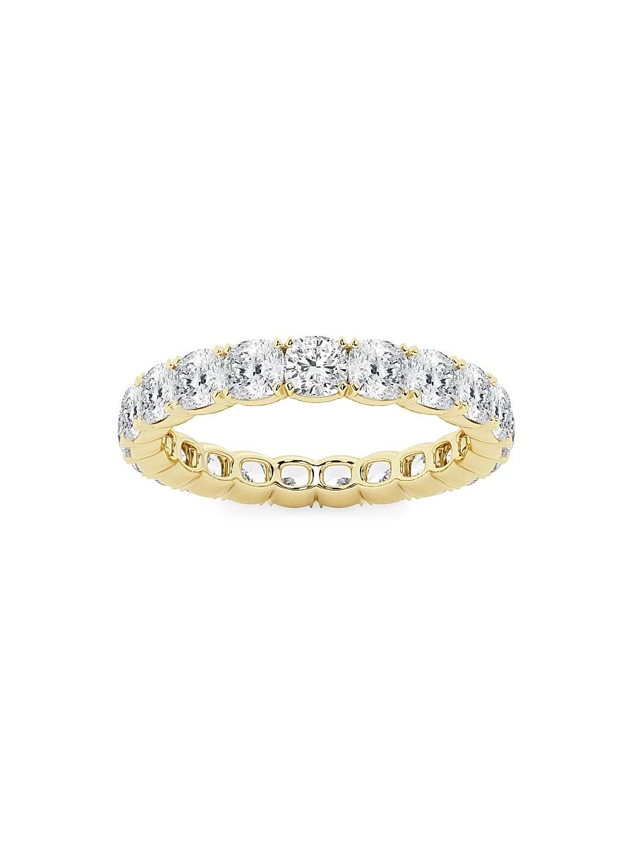 Womens 14K Yellow Gold & Cushion-Cut Lab-Grown Diamond Eternity Band/3.00-5.00 TCW Product Image