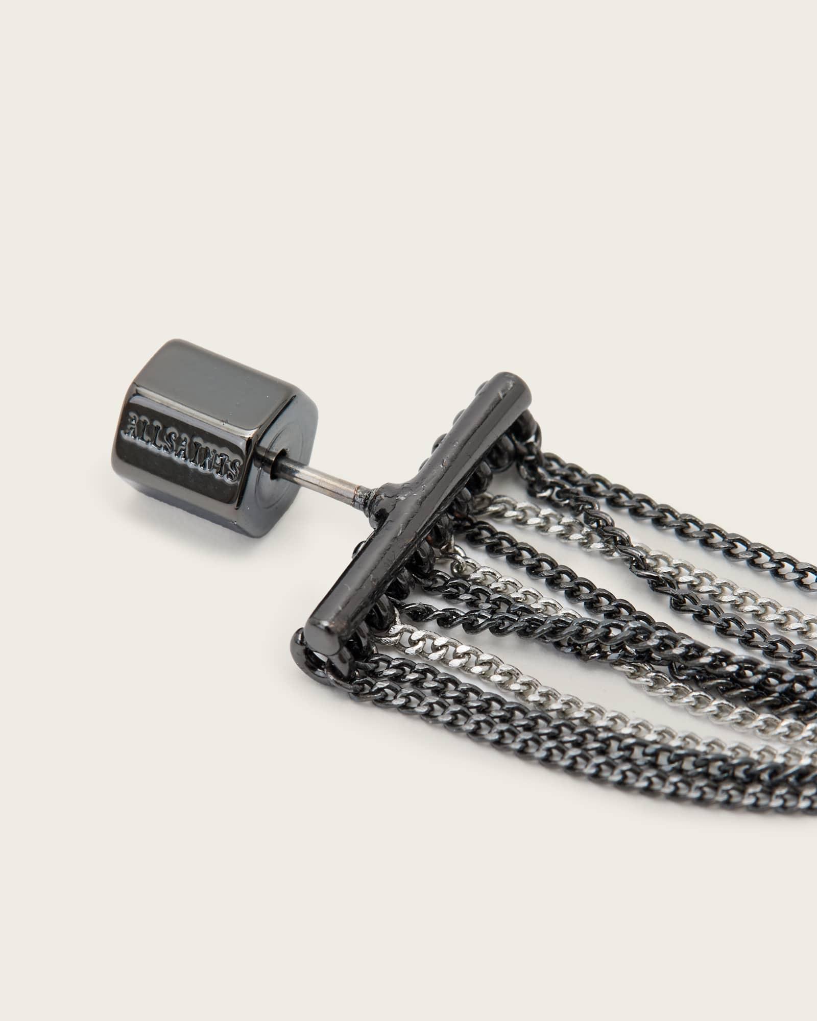Lia Heart Huggie Earrings WARM SILVER | ALLSAINTS US Product Image