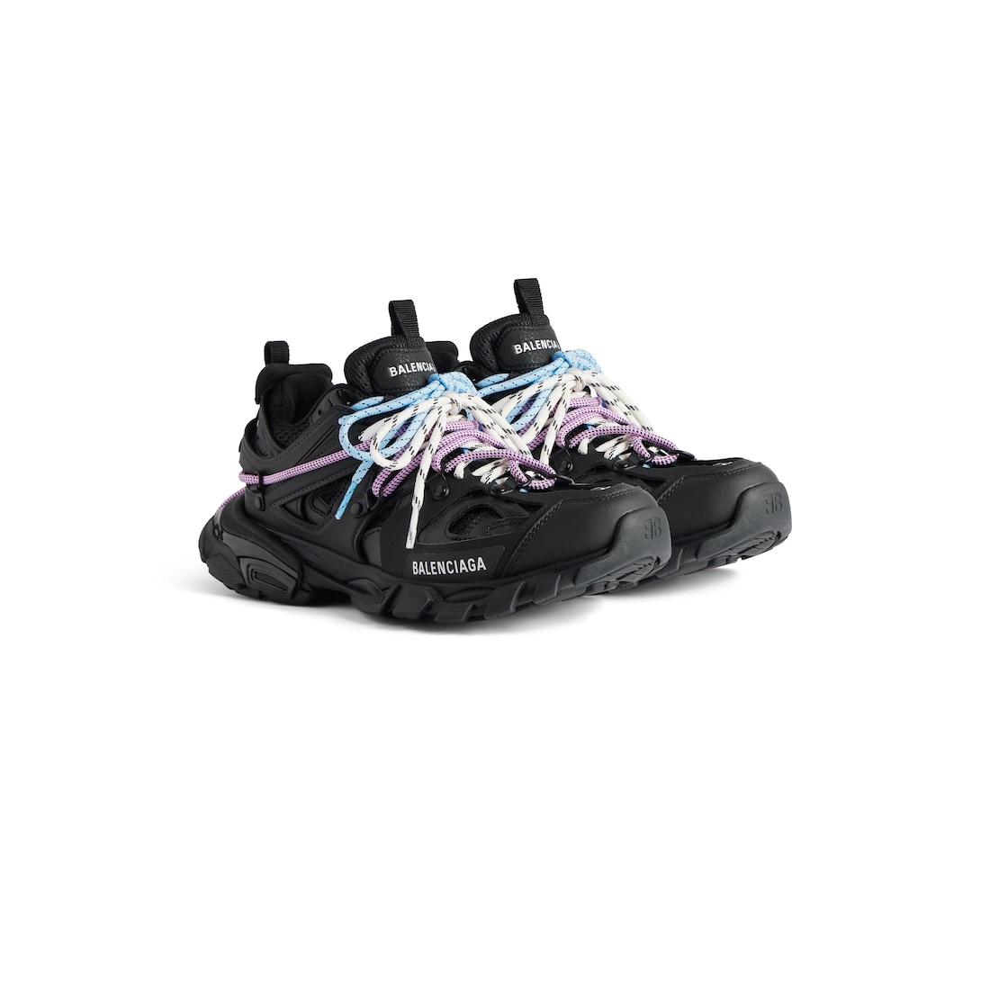 Women's Track Trail Laces Sneaker in Black/pink/blue/beige Product Image