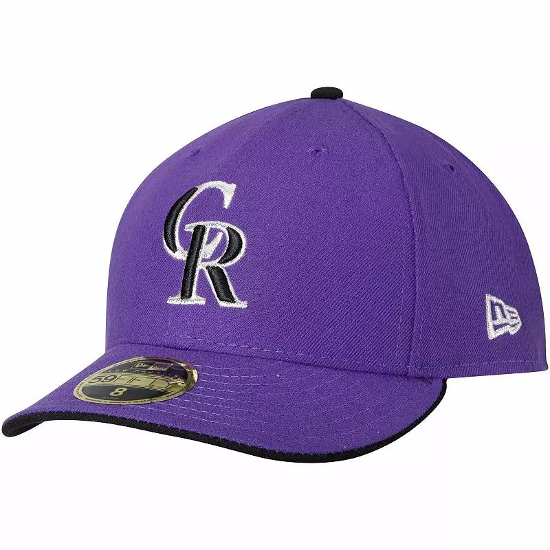 Men's New Era Purple Colorado Rockies Alternate 2 Authentic Collection On-Field Low Profile 59FIFTY Fitted Hat,  Product Image