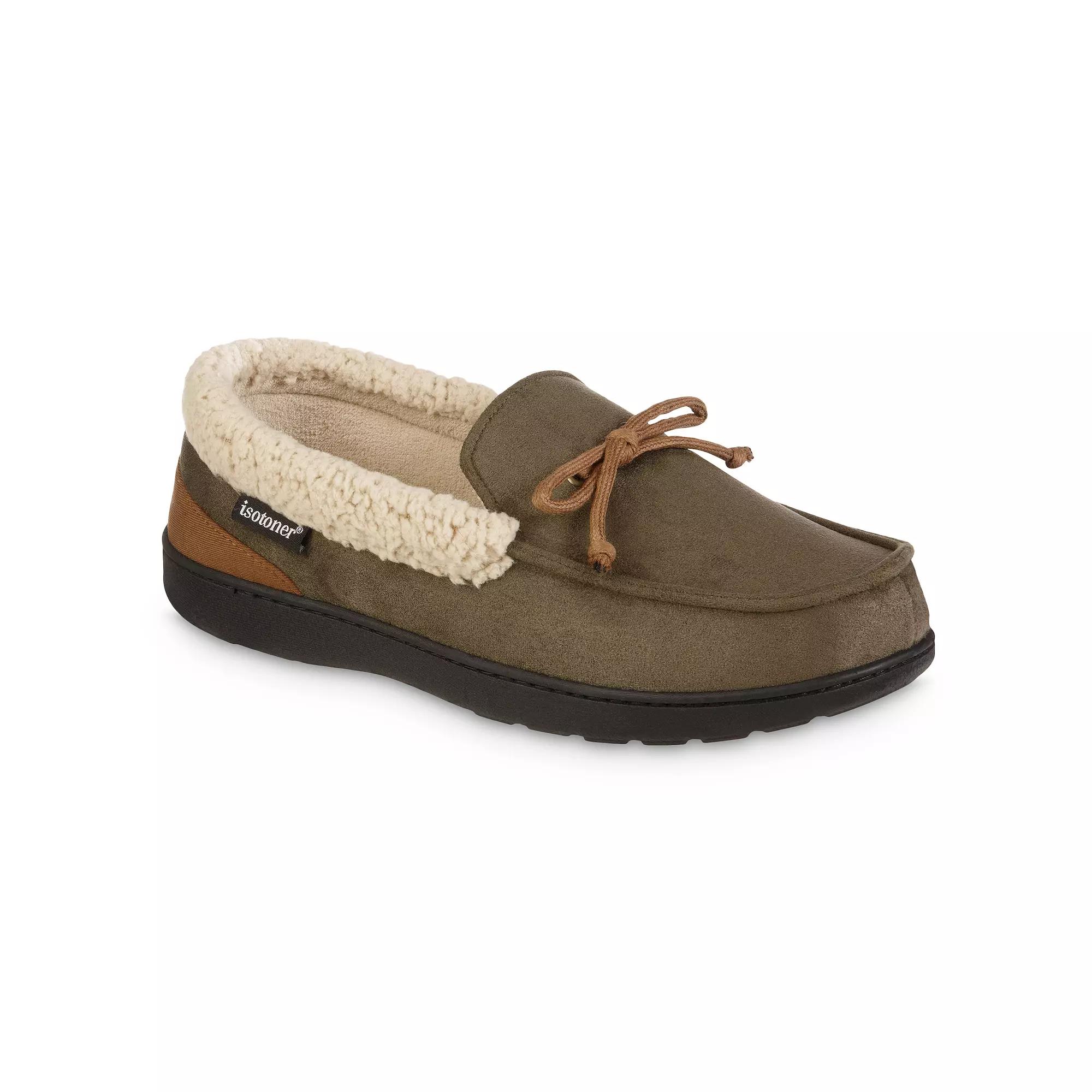isotoner Gel Infused Memory Foam Vincent Men's Moccasin Slippers,  Product Image