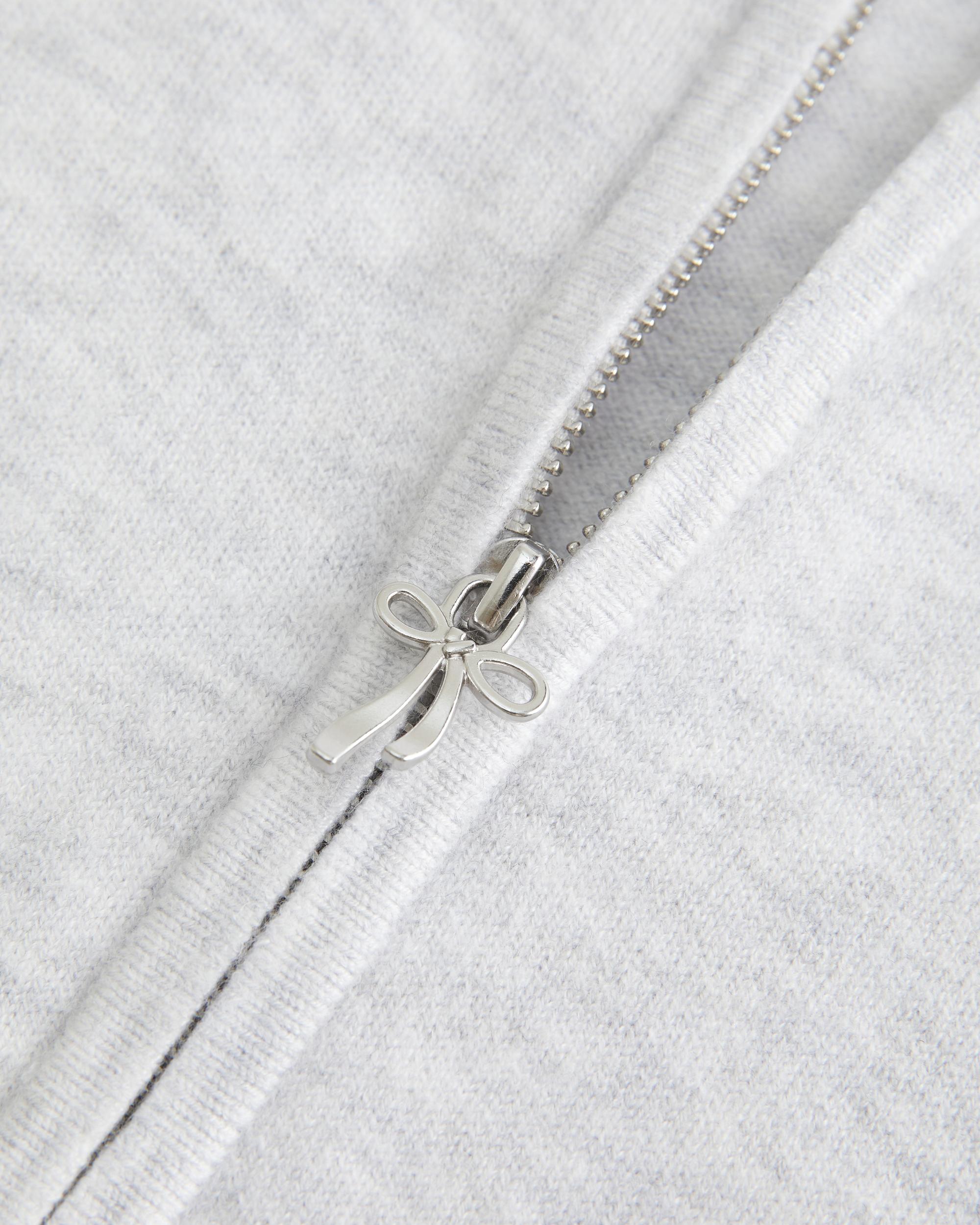 Gilly Hicks Scallop Hem Zip-Up Sweater Product Image