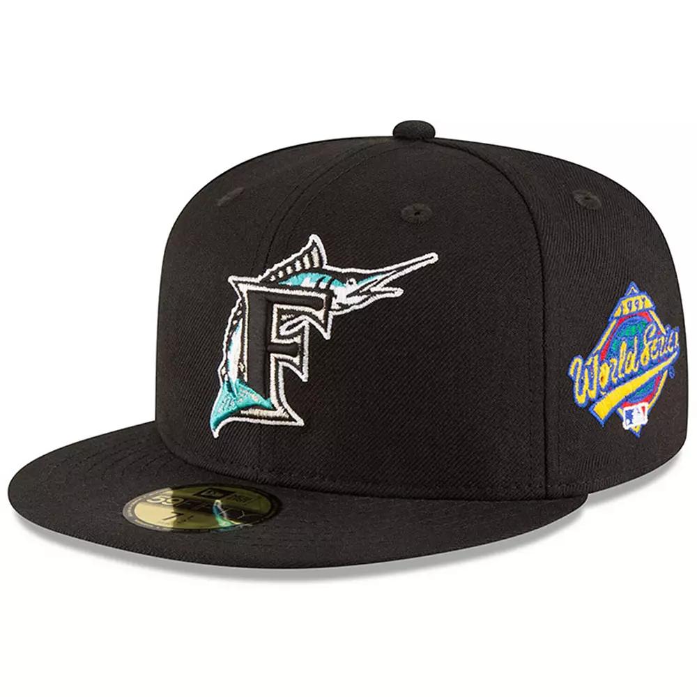 Men's New Era Black Florida Marlins 1997 World Series Wool 59FIFTY Fitted Hat, Size: 7 3/4, Mlb Black Product Image