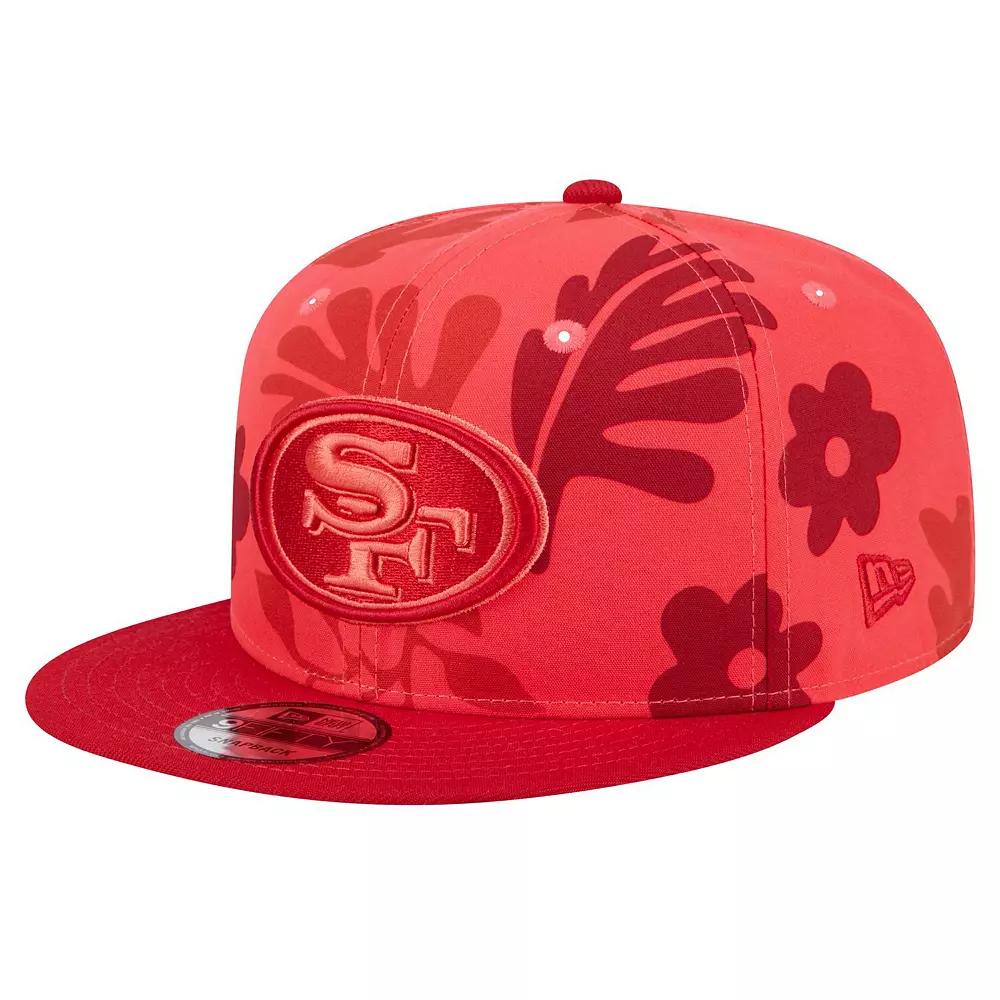 Men's New Era Scarlet San Francisco 49ers Leafy 9FIFTY Snapback Hat, Red Product Image
