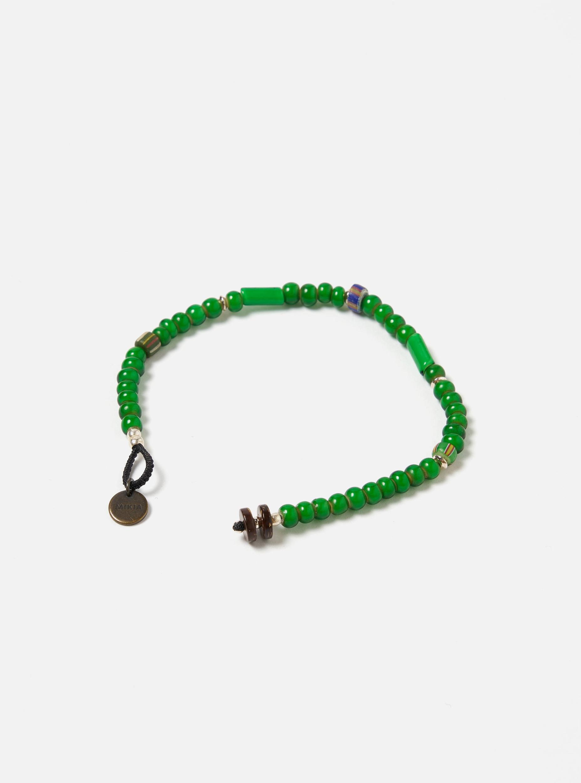 Mikia Bracelet in Green/White Hearts Product Image
