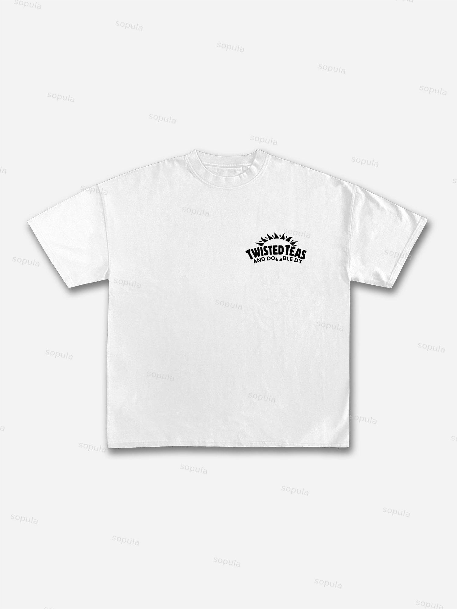 Twisted Teas And Double D's Graphic Cotton T-shirt Product Image
